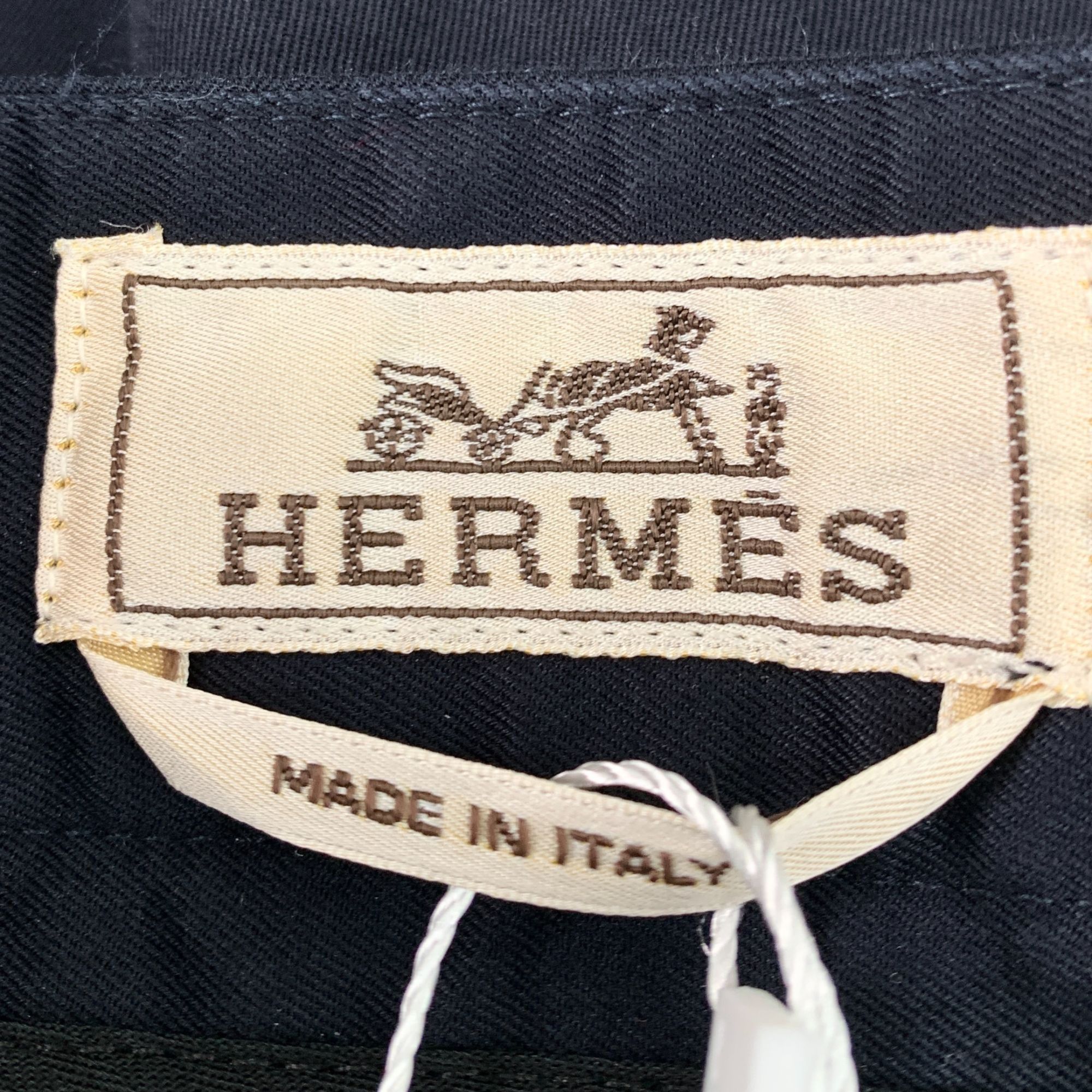 Hermes Hermes Black Cotton Straight Leg Trousers W/ Zipper Details Size US 26 / EU 42 - 2 Thumbnail