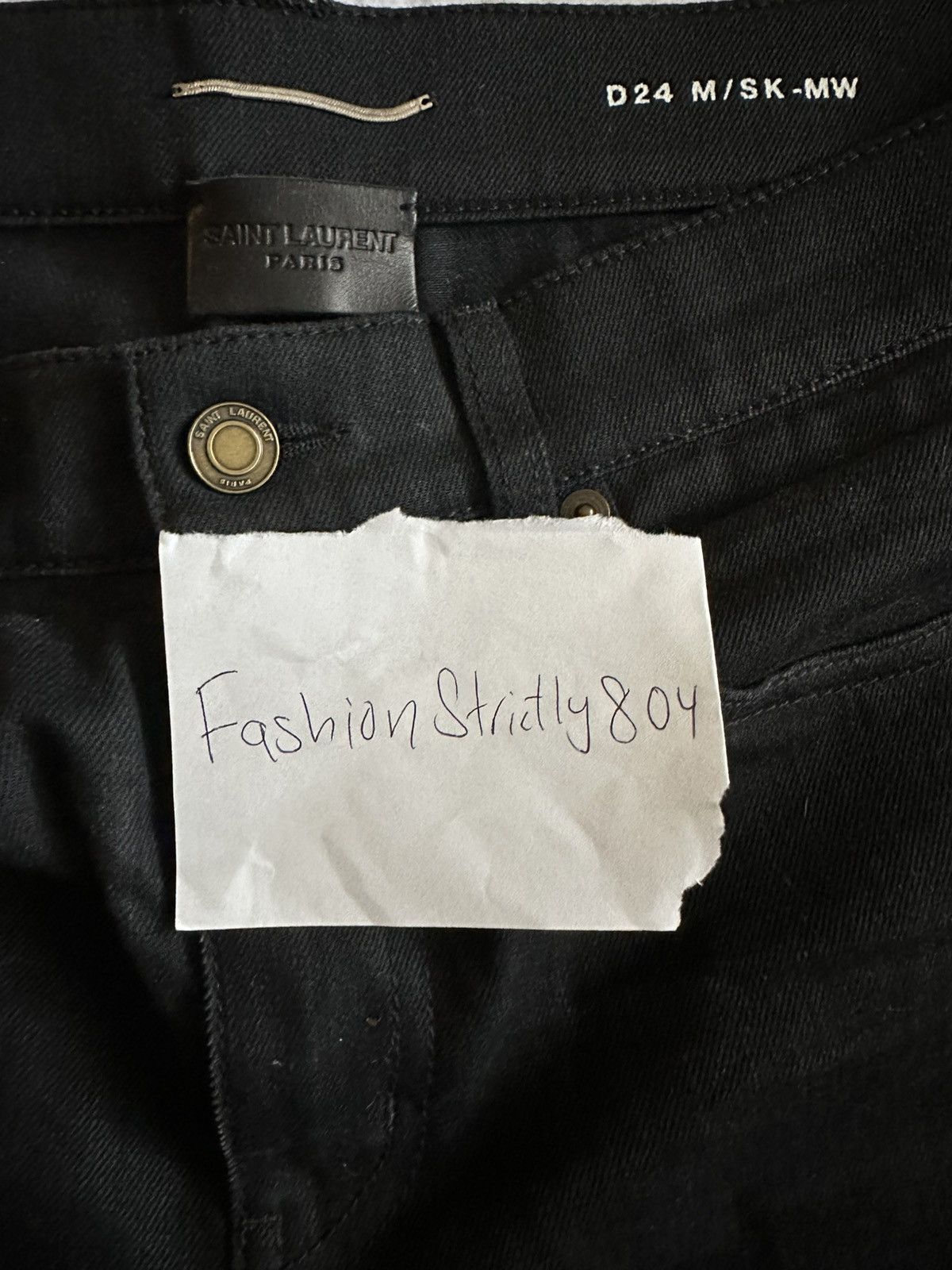 Saint Laurent Paris Saint Laurent Denim D24 M/SK-MW Size US 31 - 3 Thumbnail