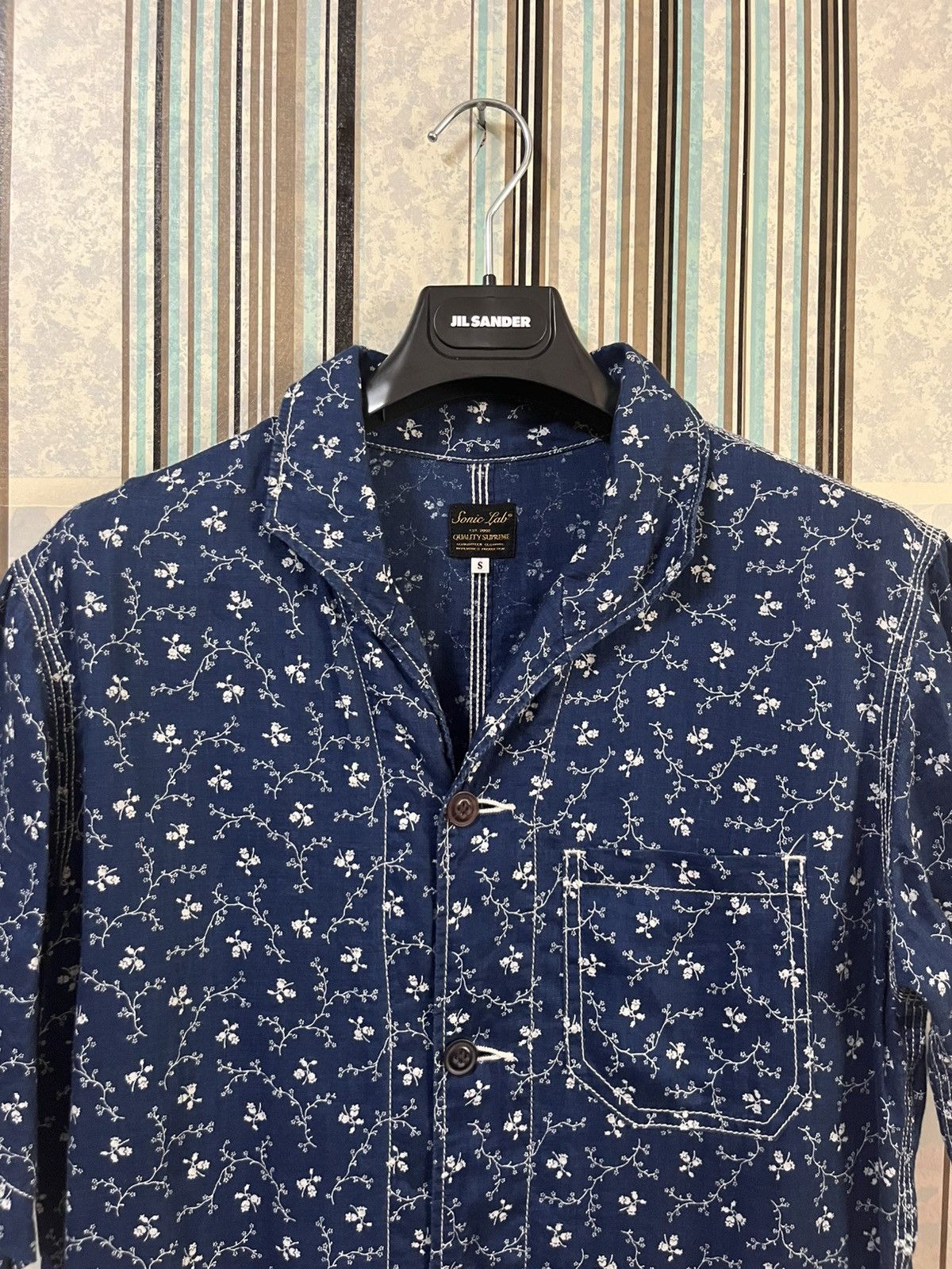 Sonic Lab 2000s Nepenthes japenese floral art indigo #H5 Size US S / EU 44-46 / 1 - 4 Thumbnail