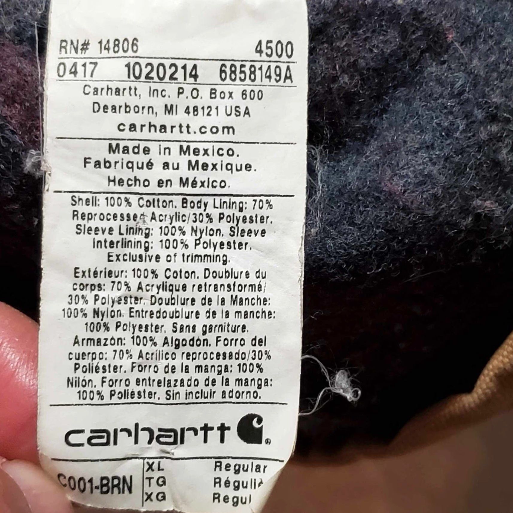 Carhartt VTG Carhartt C001 BRN Men's XL Chore Jacket Barn Coat Distressed Workwear Rare Size US XL / EU 56 / 4 - 6 Thumbnail