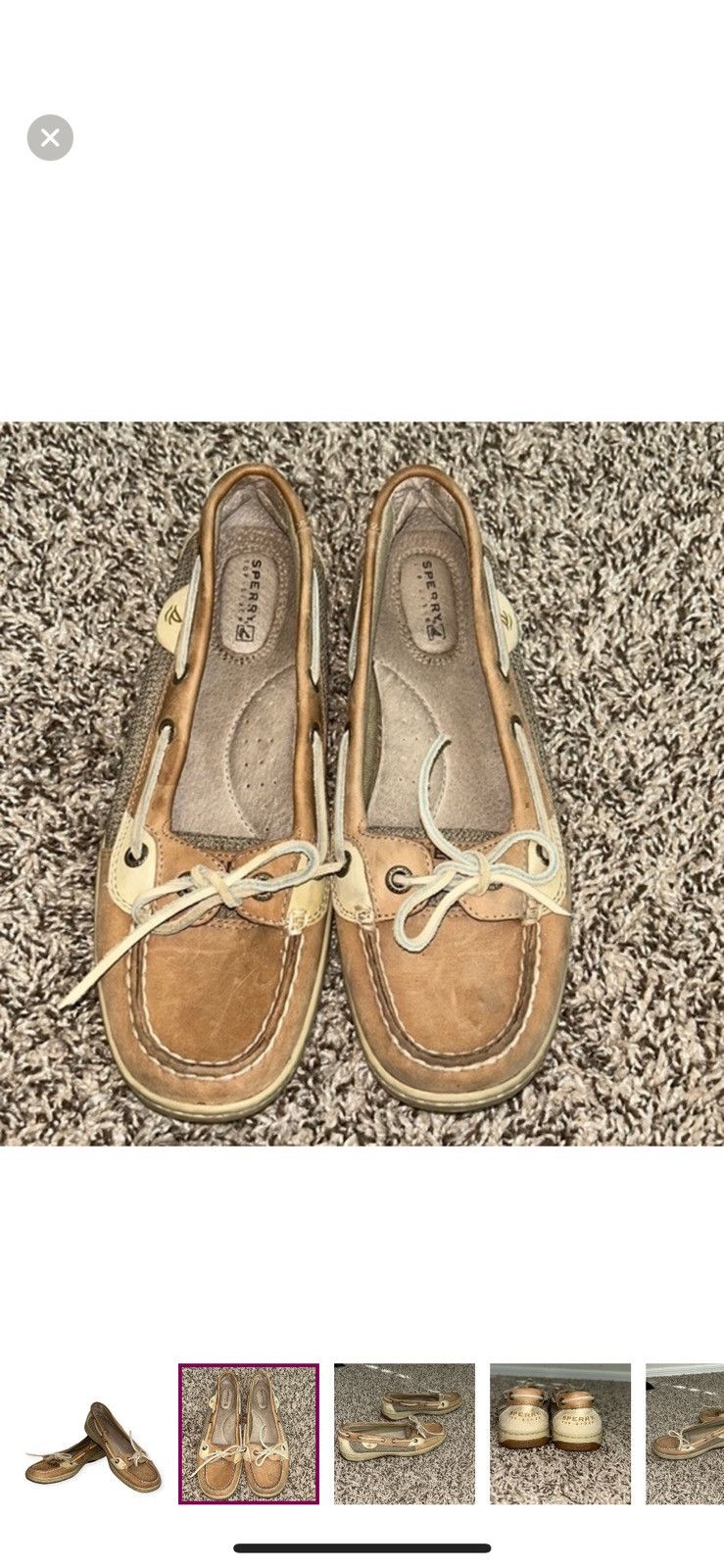Sperry Sperry tan top sider boat shoe size 7 1/2 Size US 7.5 / IT 37.5 - 4 Thumbnail
