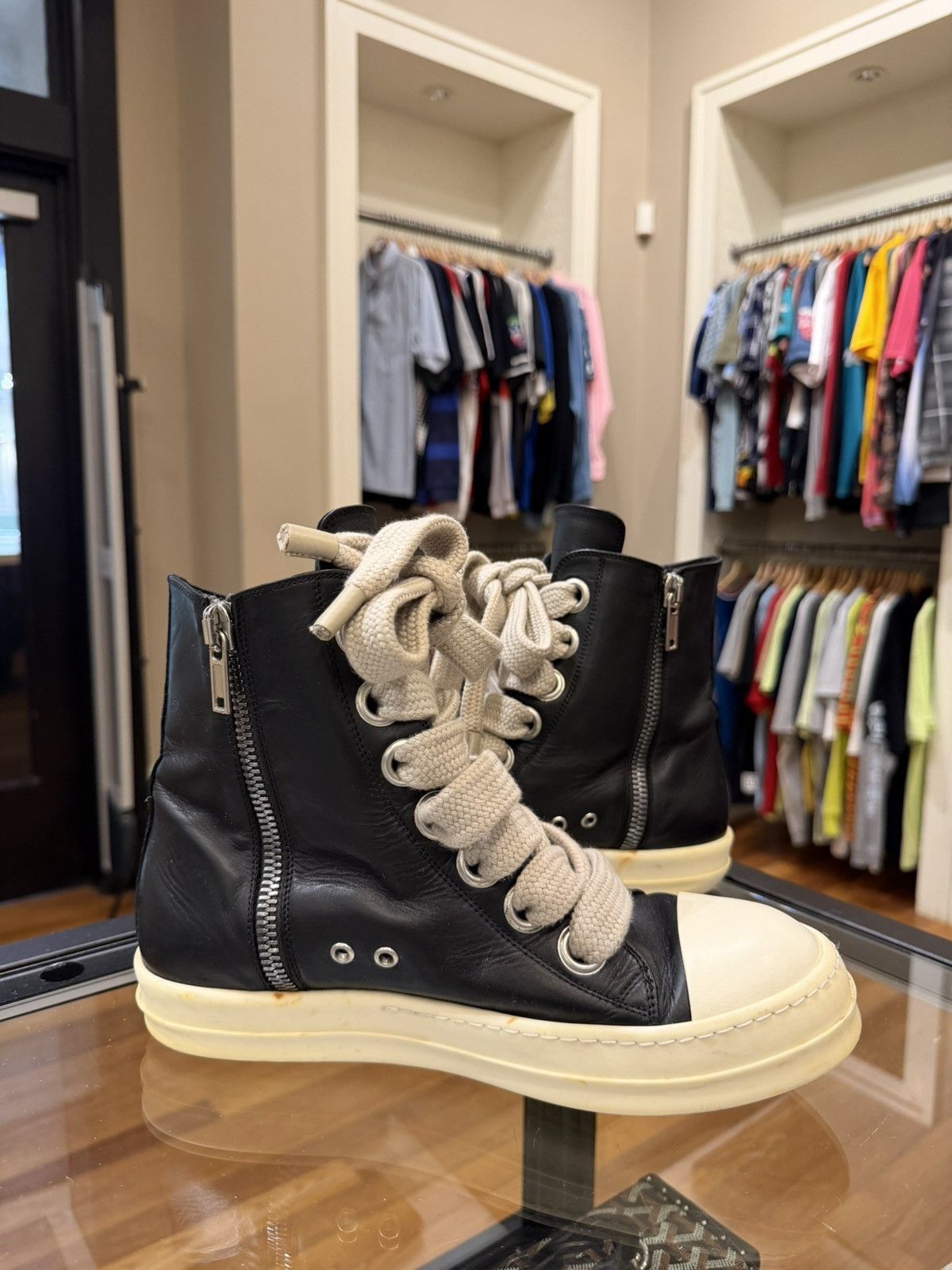 Rick Owens Rick Owens JumboLace Ramone High Top Sneakers Size US 9 / EU 42 - 2 Thumbnail