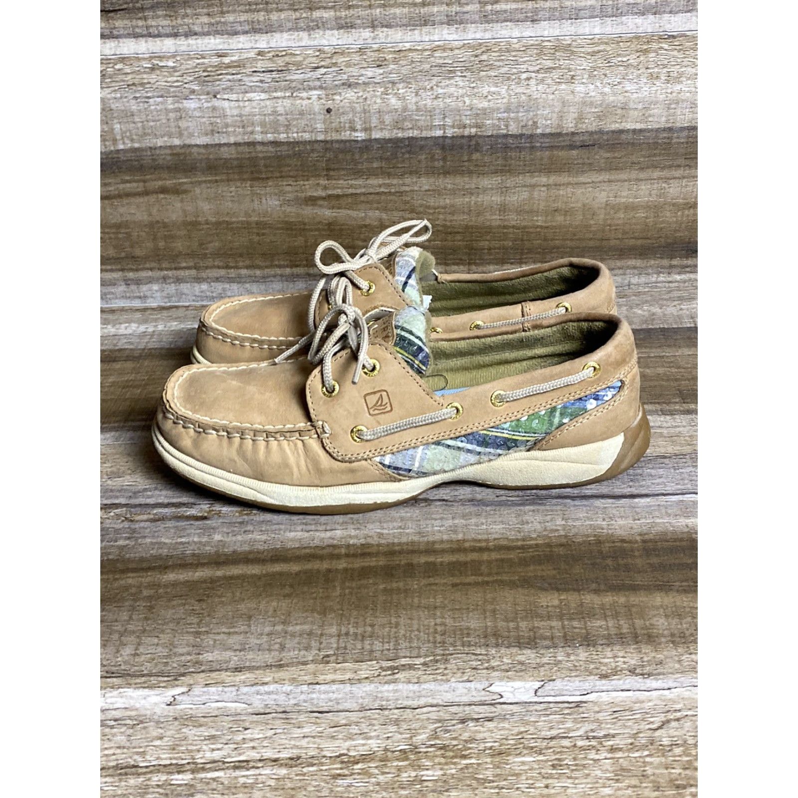 Sperry Sperry Top-Sider Boat Shoes Womens 8 M Bluefish Plaid Sequin Leather Multicolor Leopard Casual Shoes Size M / US 6-8 / IT 42-44 - 2 Thumbnail