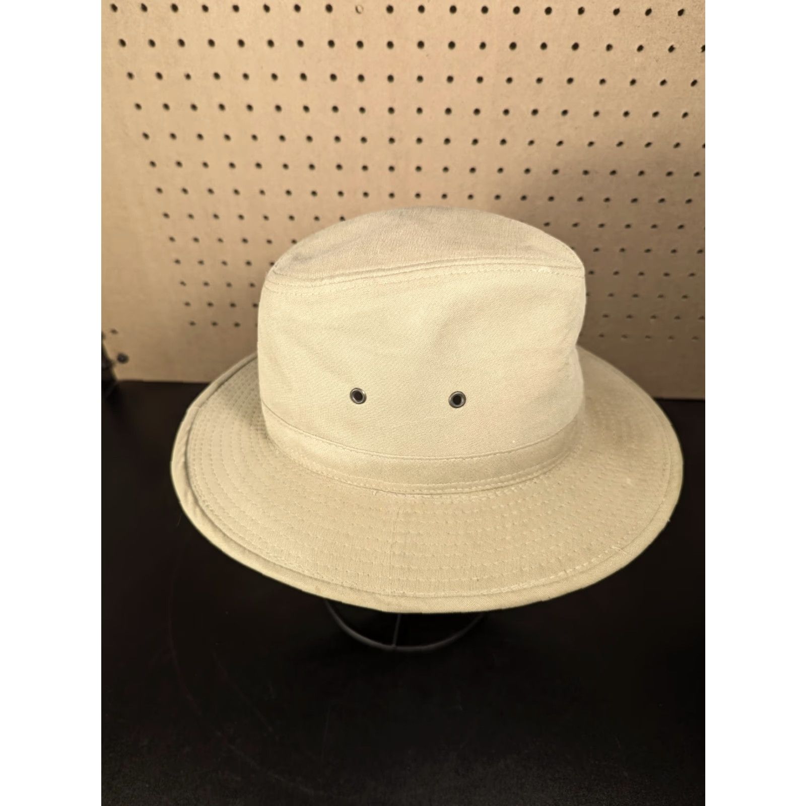 Stetson Stetson Fedora Hat Mens M Beige Cotton Breathable Eyelets Safari TC18404122 Size ONE SIZE - 4 Thumbnail