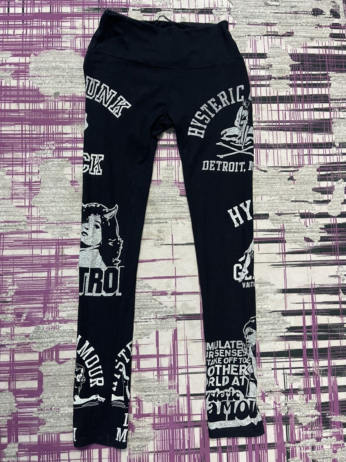 Hysteric Glamour HYSTERIC GLAMOUR DETROIT MICHIGAN LEGGINGS PANTS VERY RARE Size 28" / US 6 / IT 42 - 1 Thumbnail