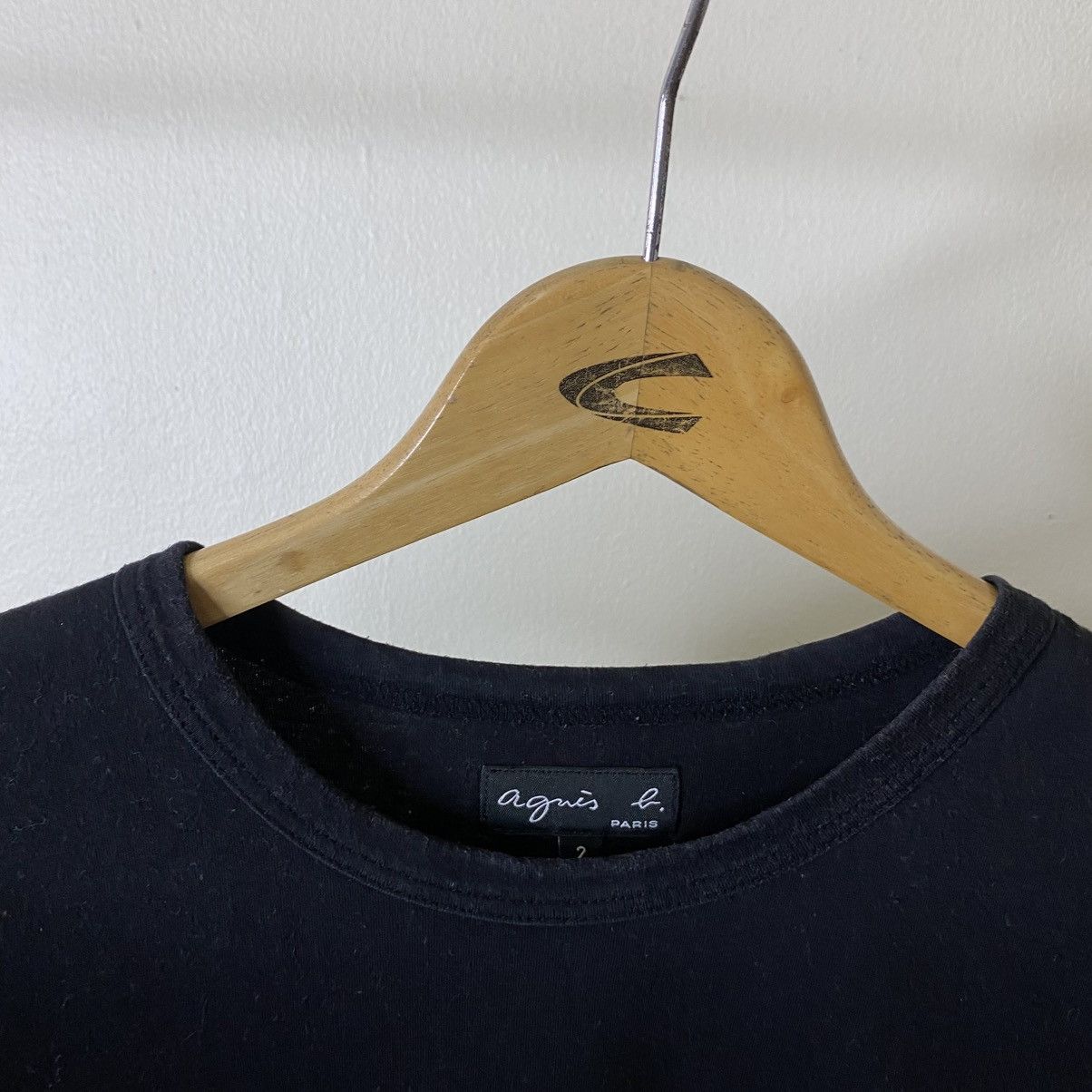 agnes b. OG Script Black Women T Shirt Size S / US 4 / IT 40 - 6 Thumbnail