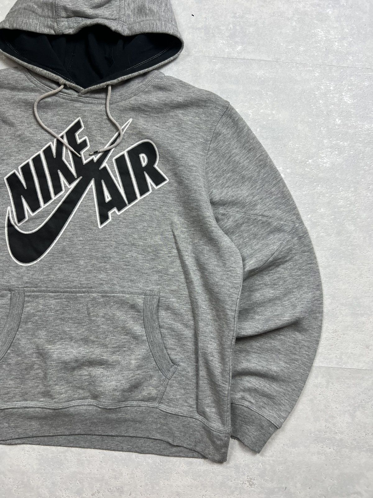 Nike 00s Nike Air Big Logo Vintage Y2K Drill Oversized Hoodie Size US L / EU 52-54 / 3 - 3 Thumbnail
