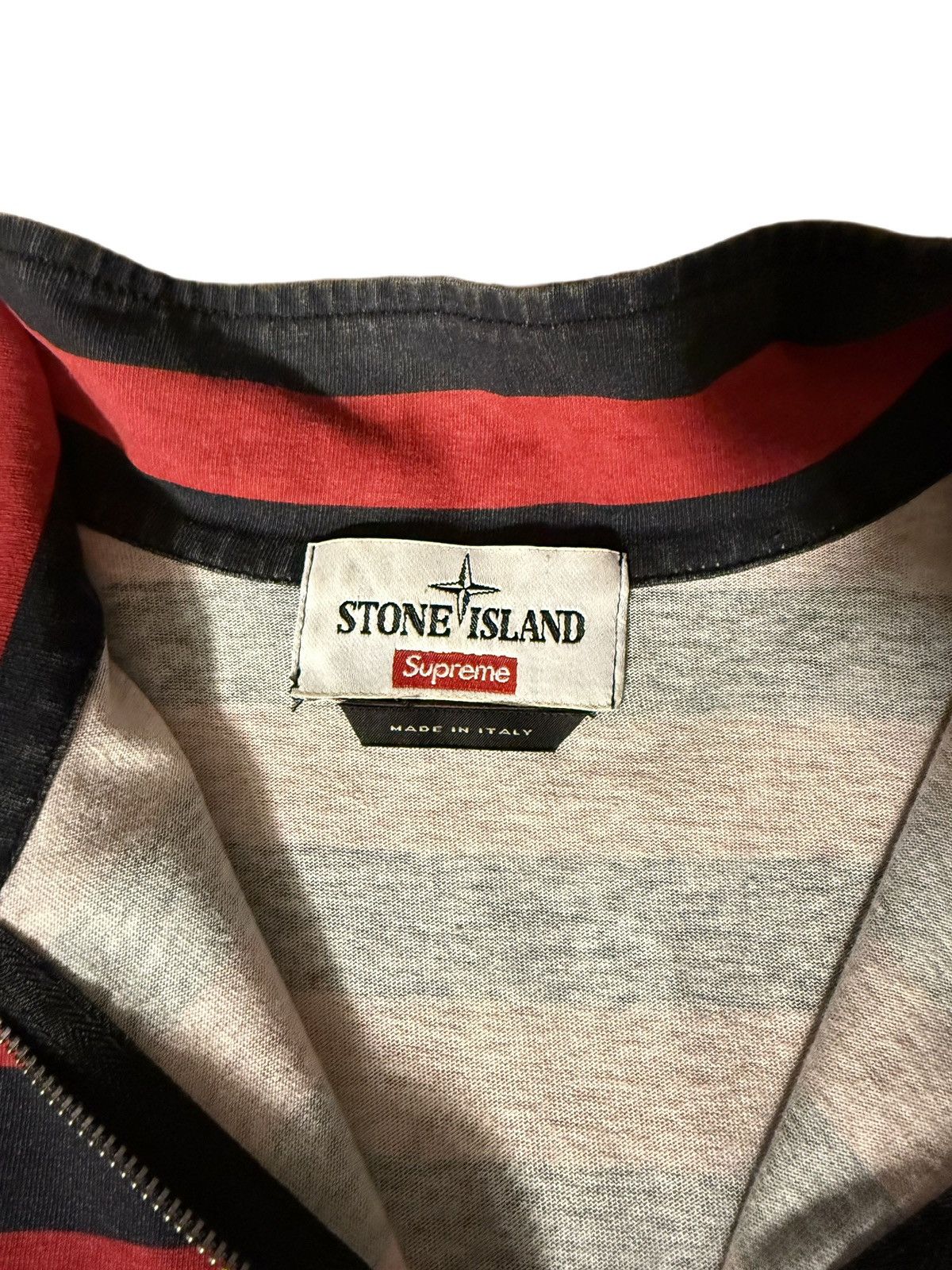 Stone Island × Supreme Supreme Stone Island Quarter Zip Stripe Longsleeve Size US M / EU 48-50 / 2 - 4 Thumbnail