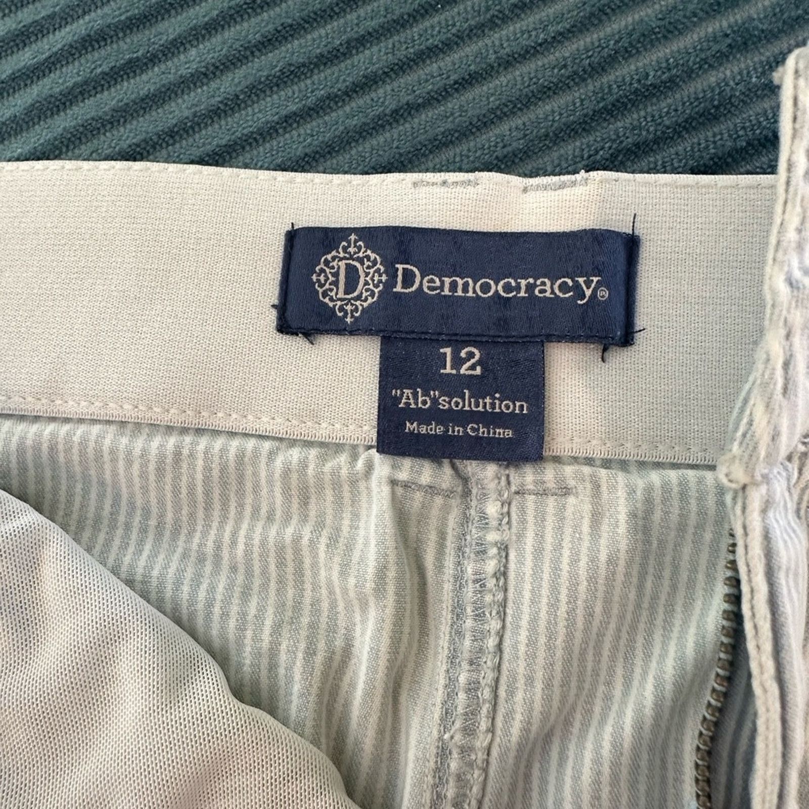 Other Democracy Women's "Ab"solution High-Rise Striped Denim Skirt Size 34" / US 12 / IT 48 - 4 Thumbnail
