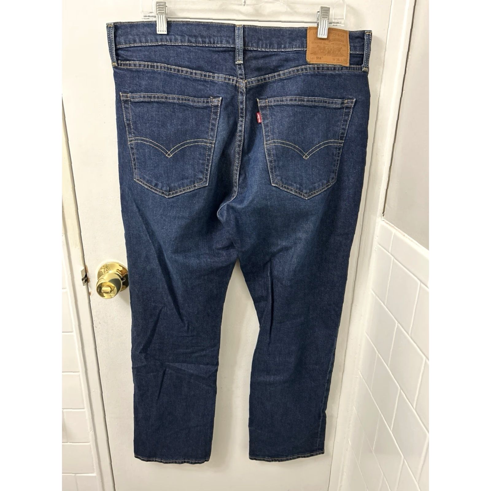 Levi's Levi's Premium 514 Jeans Mens 36x30 Dark Wash Indigo Denim Straight Size US 36 / EU 52 - 2 Thumbnail