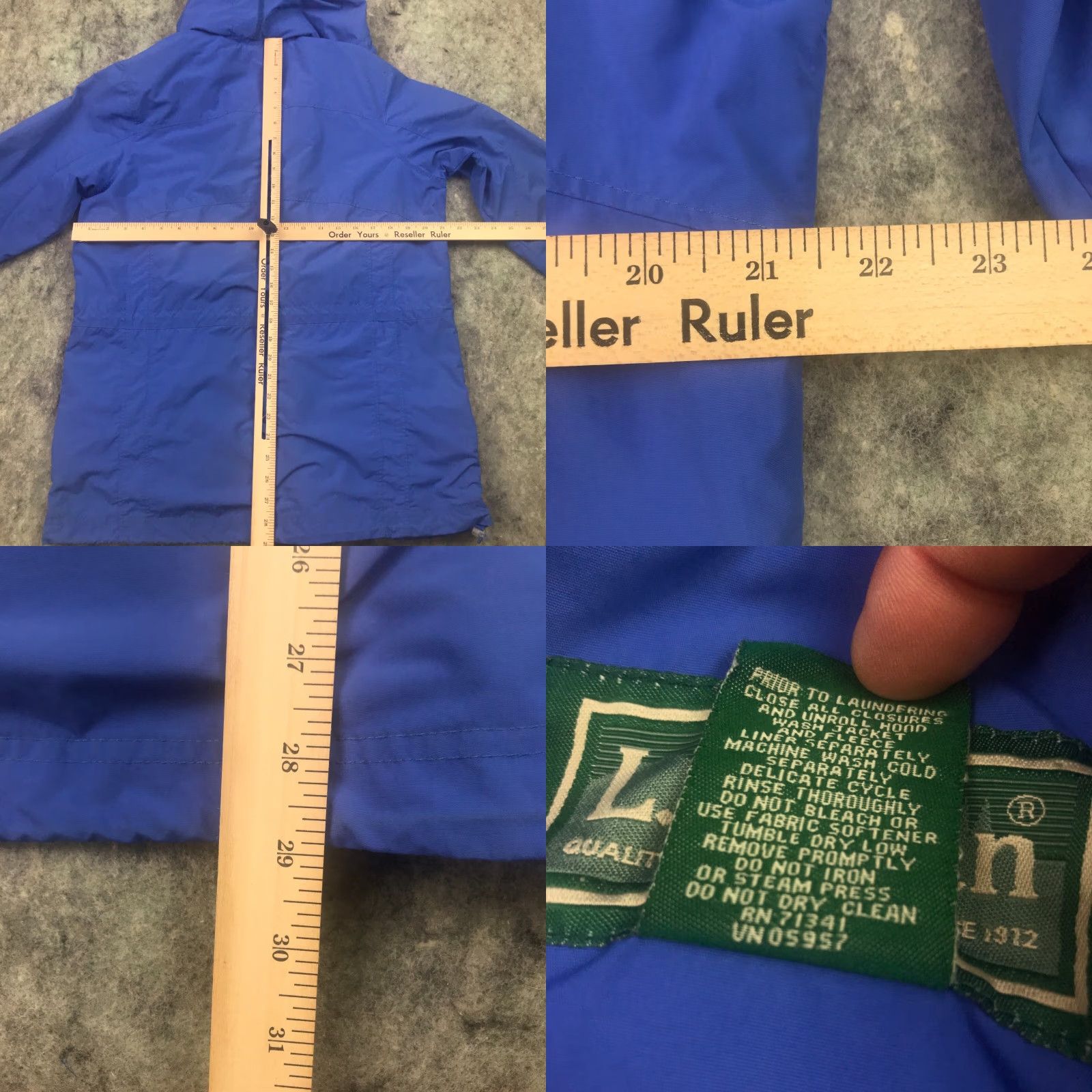 Vintage LL Bean Womens Jacket Medium Blue Packable Hood Adjustable Waist and Bottom Size 32" / US 10 / IT 46 - 8 Thumbnail