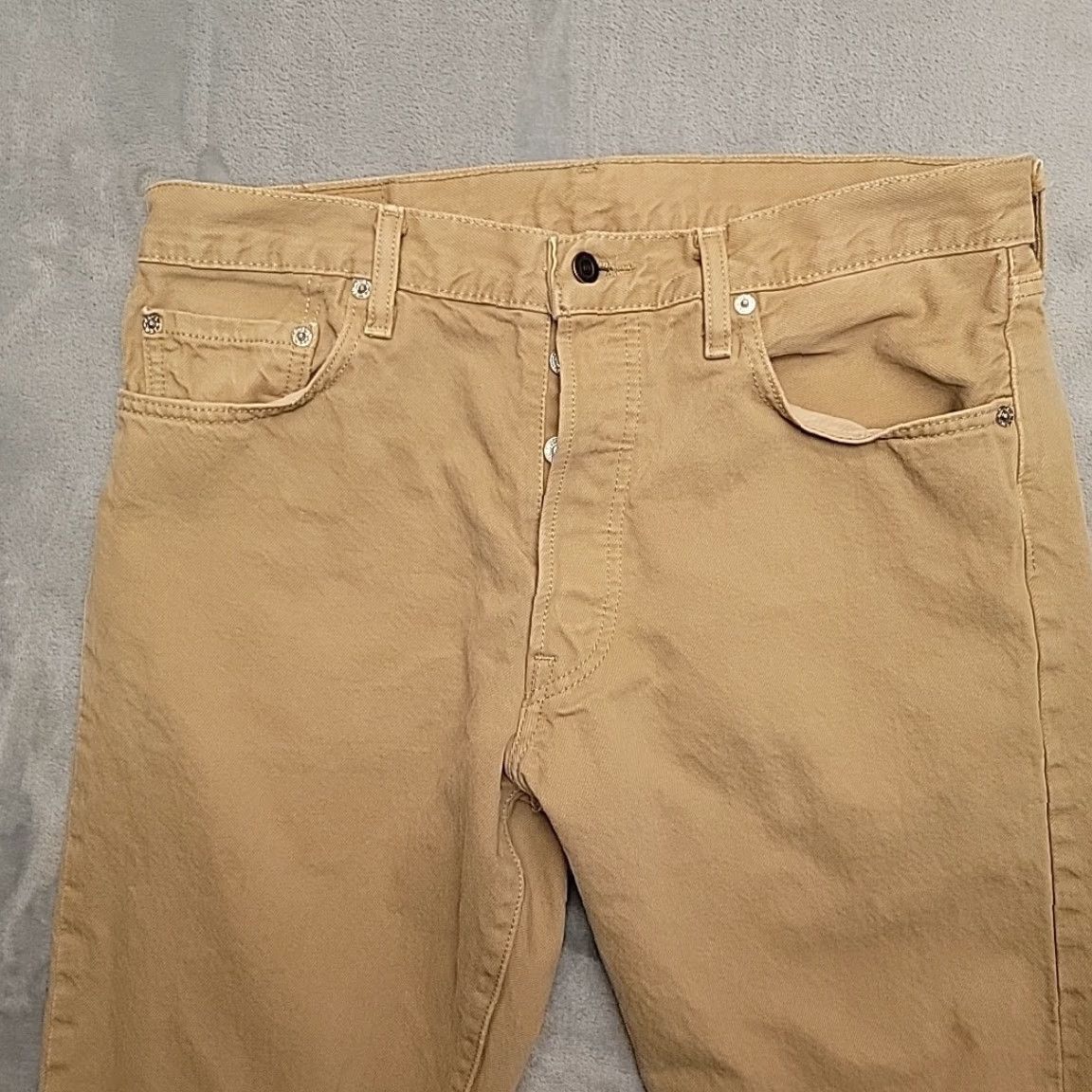 Etro VINTAGE Levis 501 Jeans Mens 34x30 Brown Beige Button Fly Made in USA Y2K Retro Size US 34 / EU 50 - 3 Thumbnail