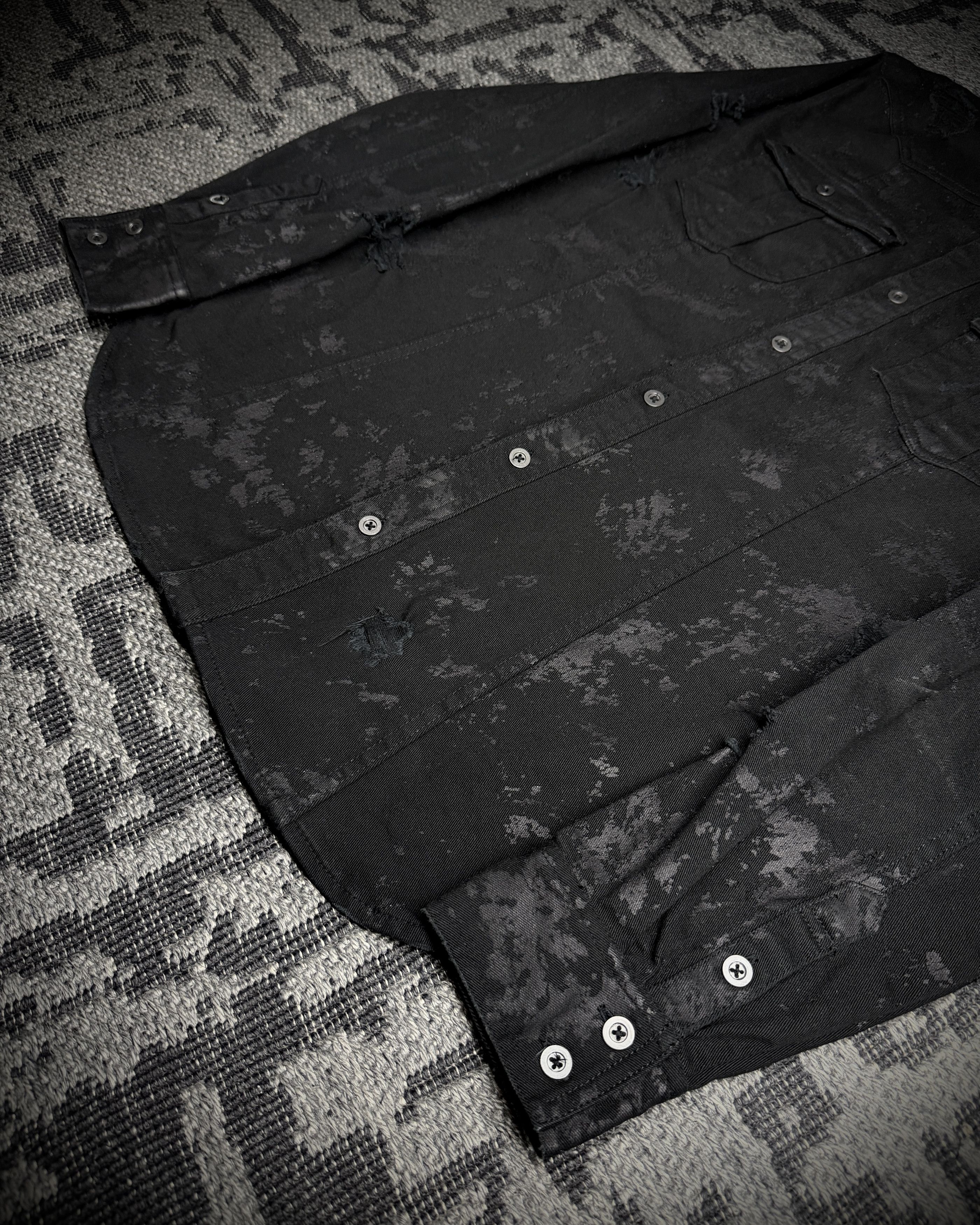 Japanese Brand Xfrm × Jury Black Coated Splatter Studded Shirt Size US L / EU 52-54 / 3 - 6 Thumbnail