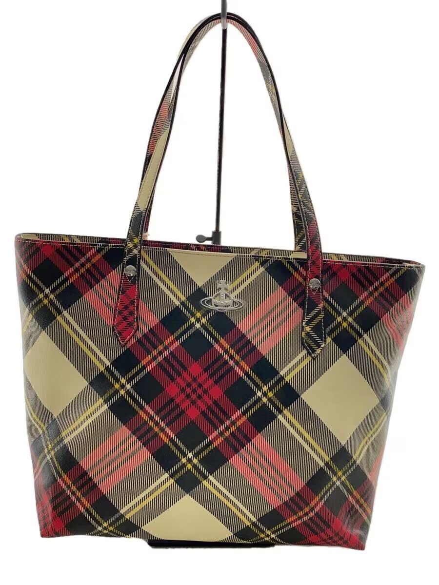 Vivienne Westwood Plaid Orb Vegan Leather Tote Bag Size ONE SIZE - 1 Thumbnail