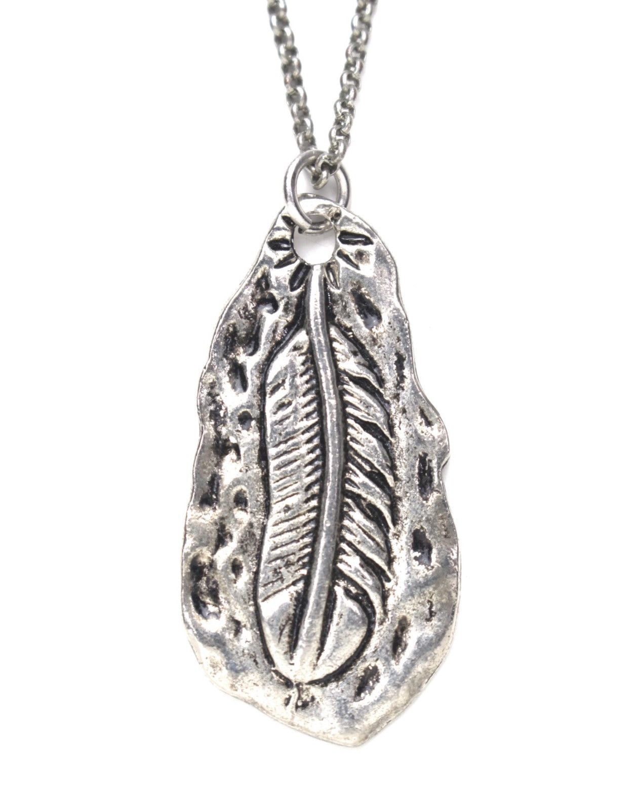 Vintage 2000S UNTITLED JAPAN FEATHER SILVER-PLATED PENDANT NECKLACE Size ONE SIZE - 1 Thumbnail