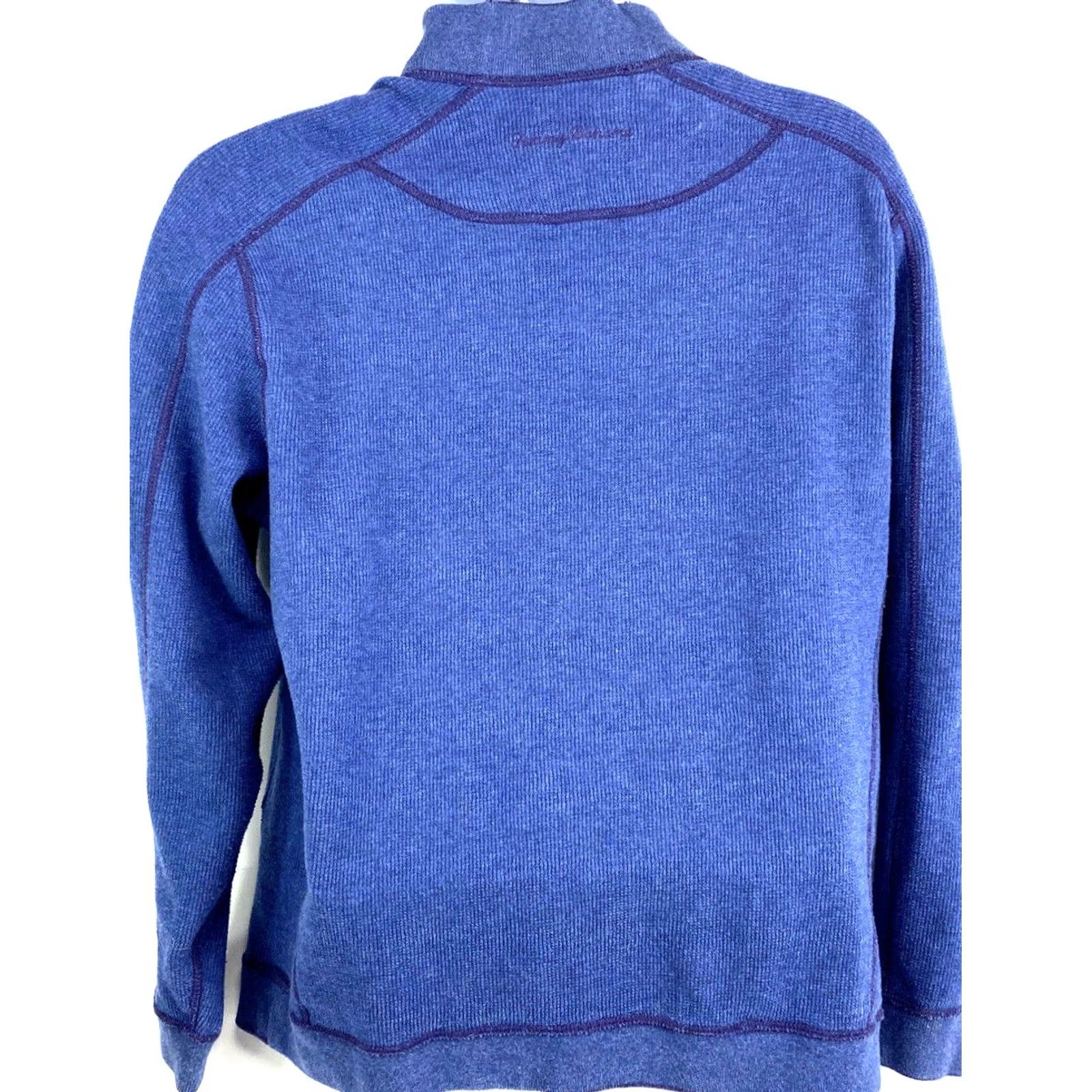Tommy Bahama VINTAGE Tommy Bahama 1/2 Zip Reversible Mens Size Large Blue Purple Long Sleeve Sweatshirt Shirt Zip Mens L Blue Purple 1/2 Zip Reversible Size US L / EU 52-54 / 3 - 5 Thumbnail