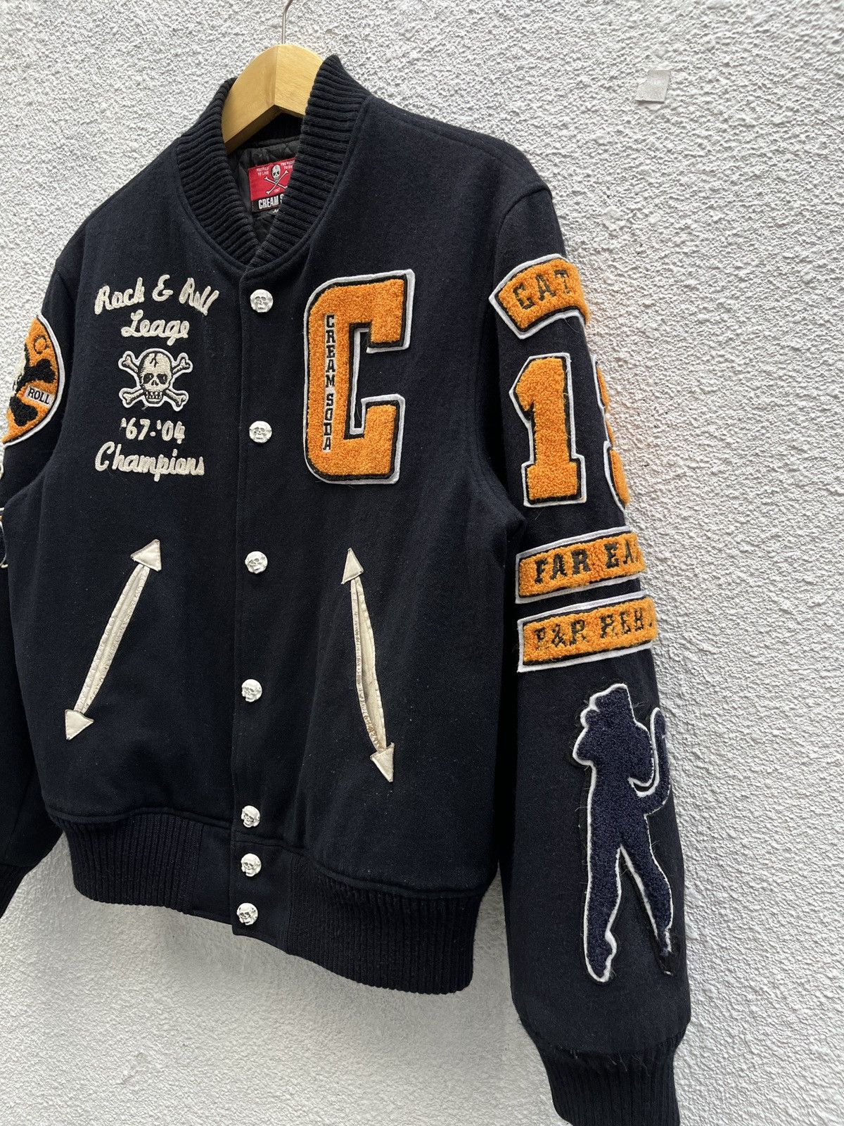 Japanese Brand 2003 Cream Soda Varsity Jacket by Masayuki Yamazaki Size US M / EU 48-50 / 2 - 4 Thumbnail