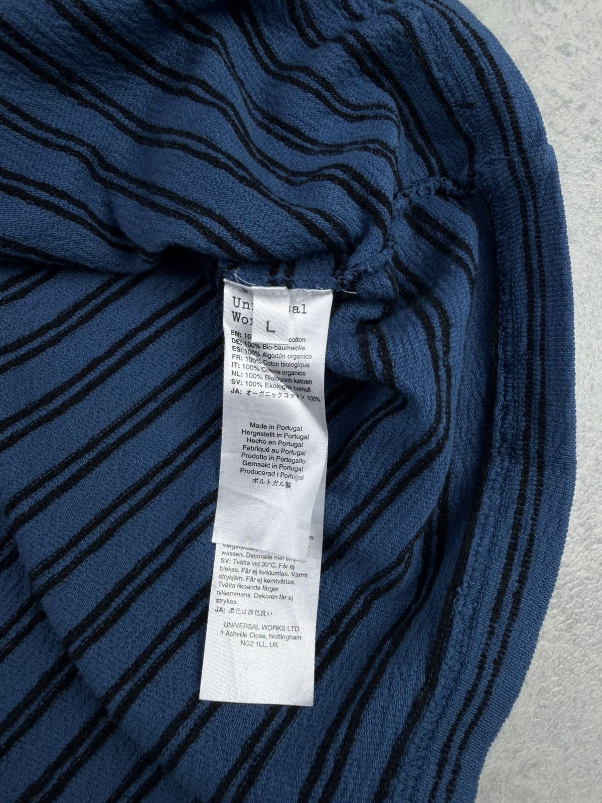 Universal Works Universal Works Striped Organic Cotton T Shirt Size L Size US L / EU 52-54 / 3 - 6 Thumbnail