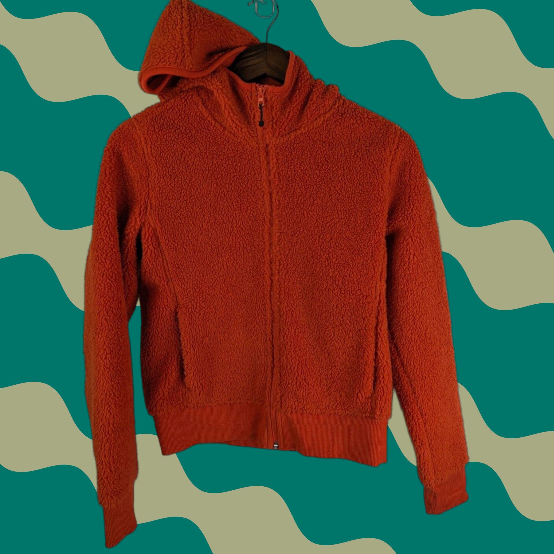 Uniqlo VINTAGE Uniqlo Blocktech Fleece Pile-Lined Zip Hoodie Fleece Jacket Orange XS Women Hoodie Sleeve Long Zip Size XS / US 0-2 / IT 36-38 - 1 Thumbnail