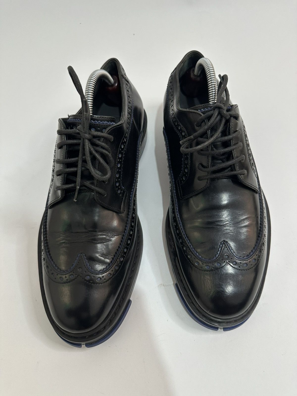 Dior Dior Black/Navy Blue Patent Leather Brogue Oxford Size 41 EU Size US 8 / EU 41 - 5 Thumbnail