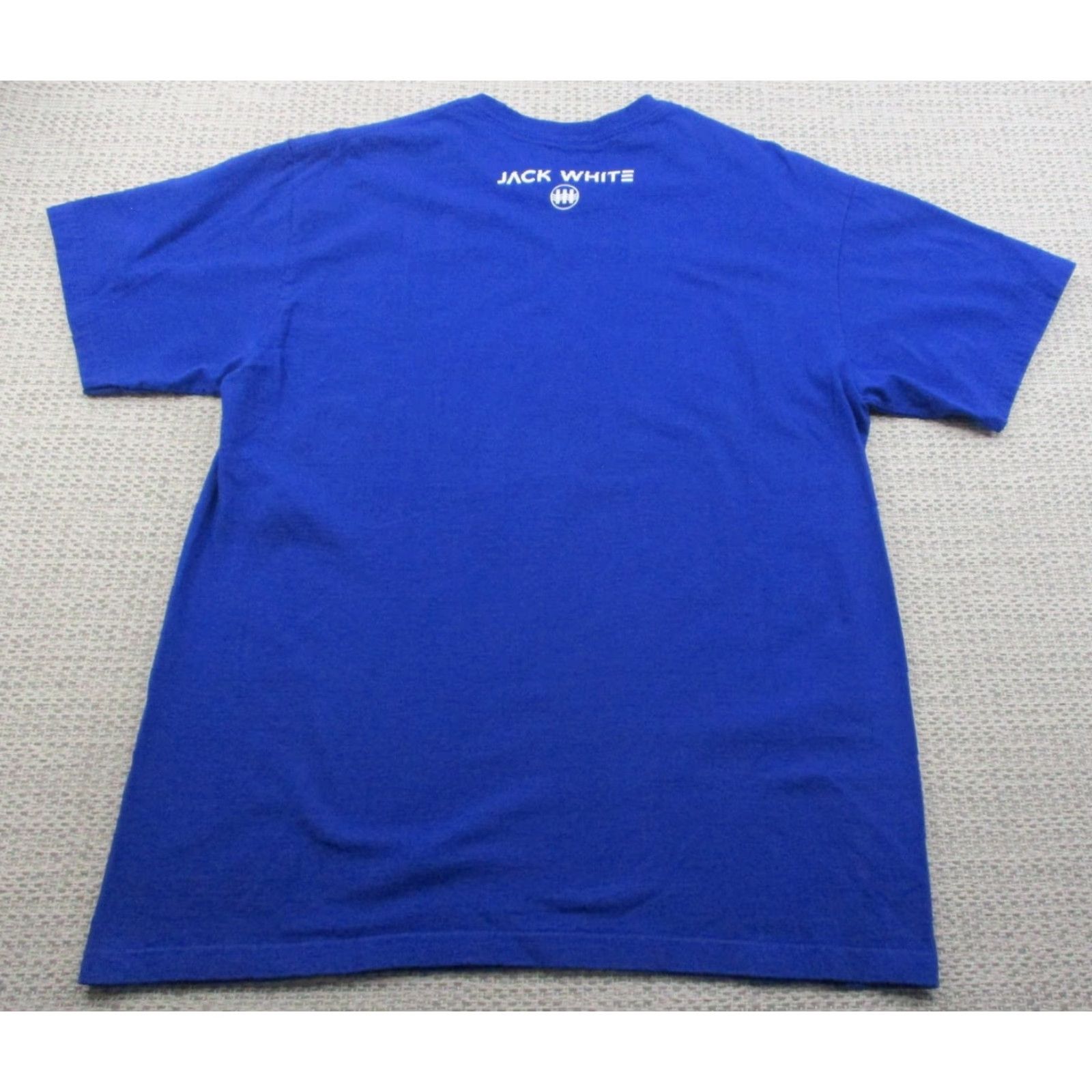 Vintage Jack White Shirt Mens Large Blue Los Angeles Who's With Me Concert Tee Music Graphic Print T-Shirt Size US L / EU 52-54 / 3 - 5 Thumbnail