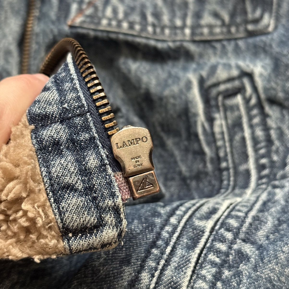 Diesel 📌 Vintage Y2K Diesel Fur Sherpa Denim Jacket Zip Up 00s Size L / US 10 / IT 46 - 16 Thumbnail