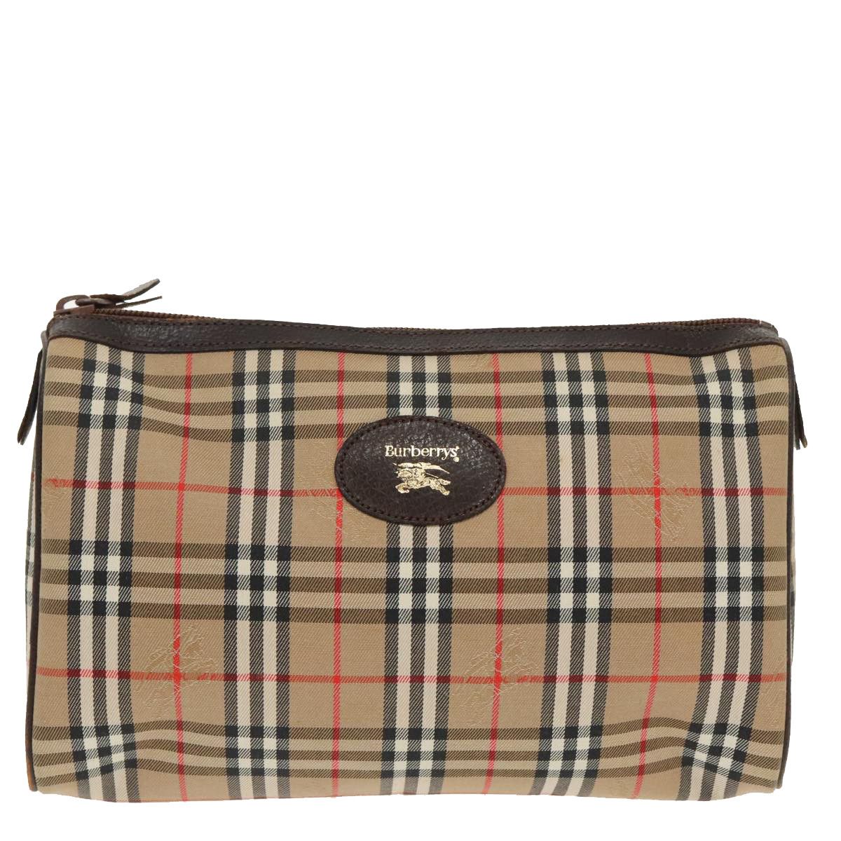 Burberry Nova Check Beige Canvas Clutch Bag (Pre-Owned) Size ONE SIZE - 1 Thumbnail
