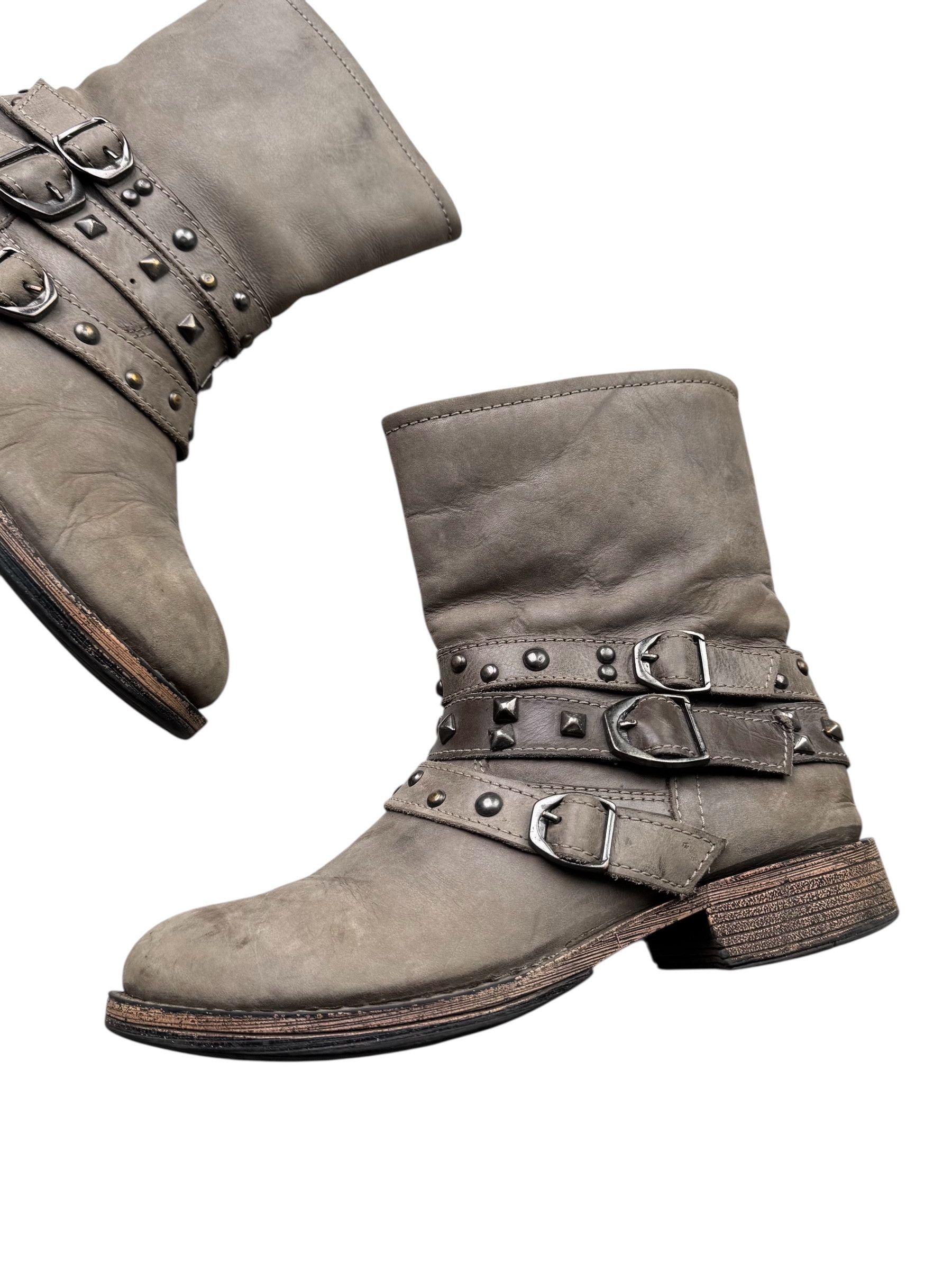 Other Vintage Leather Boots With Belted M42(E26)D15(V59) Size US 8 / IT 38 - 3 Thumbnail