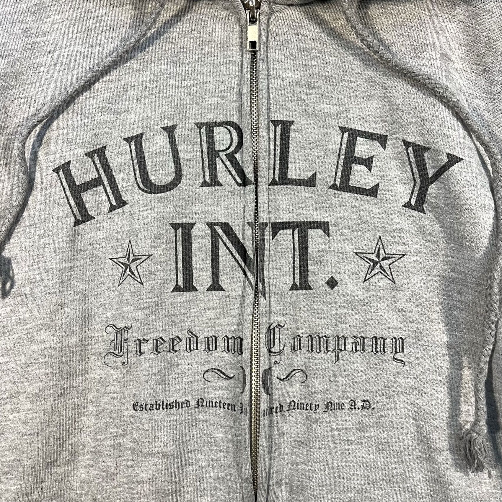 Hurley VINTAGE Hurley Hoodie Grunge Skate Surf Zip Full Zip Gray L Men Size US L / EU 52-54 / 3 - 2 Thumbnail