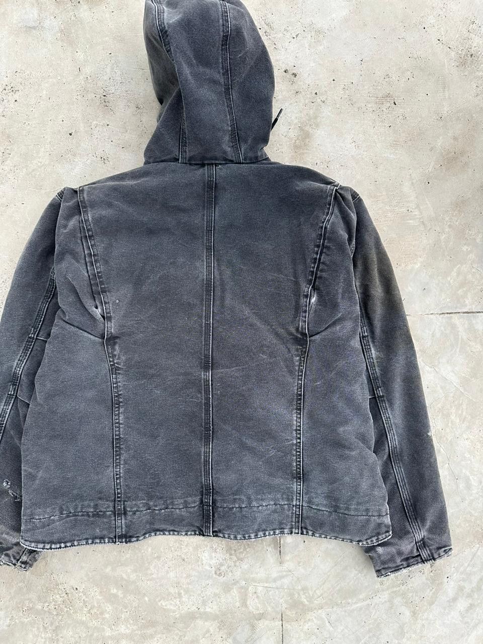Carhartt × Vintage Vintage Carhartt hooded jacket faded black Size XL / US 12-14 / IT 48-50 - 7 Thumbnail