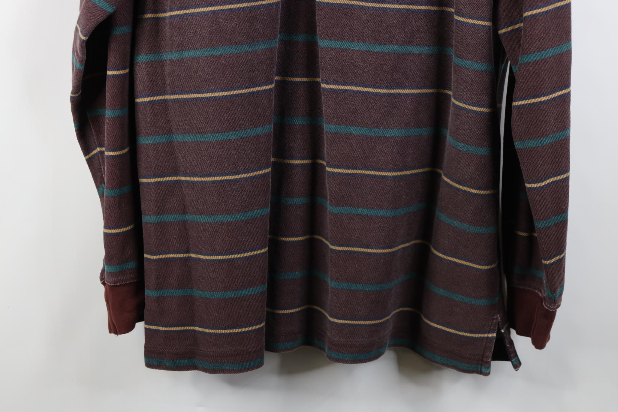 Vintage Vintage 90s Streetwear Striped Long Sleeve Rugby Polo Shirt Size US XL / EU 56 / 4 - 14 Thumbnail