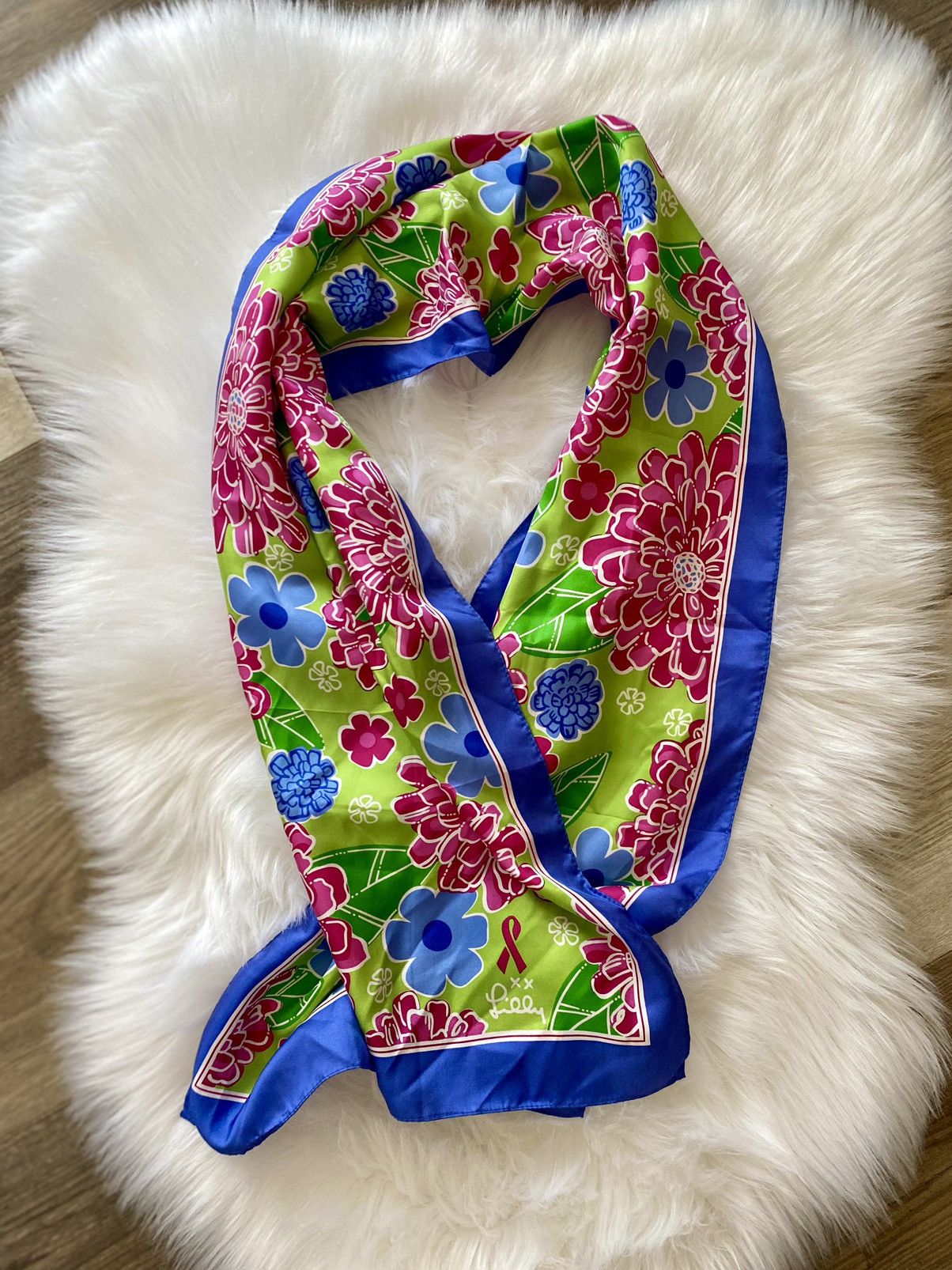Lilly Pulitzer LILLY PULITZER FORD FLORAL SILK SCARF Size ONE SIZE - 2 Thumbnail