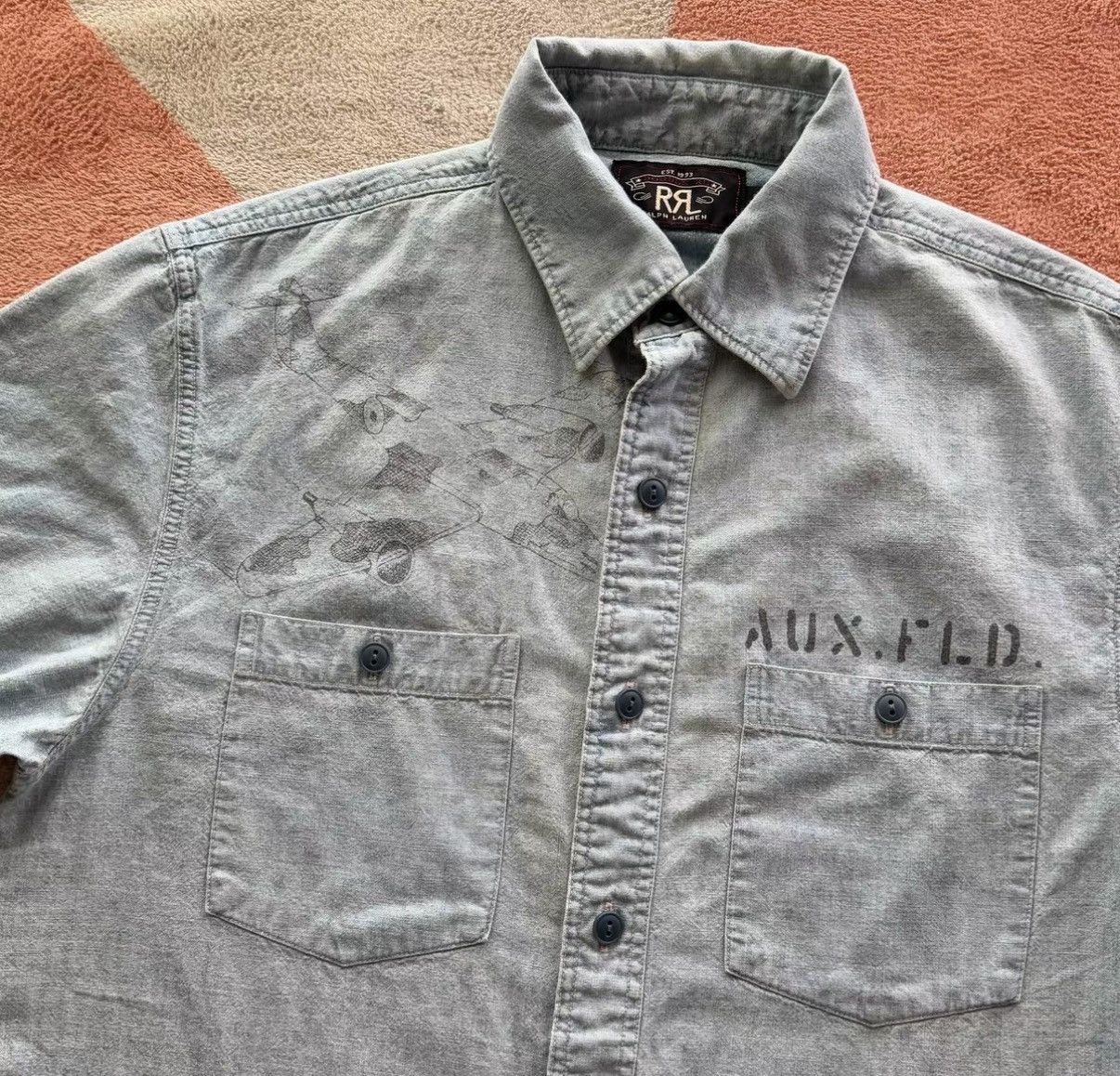 RRL Ralph Lauren Ralph Lauren Double RL Print Short Sleeve T-Shirt K22 Size US S / EU 44-46 / 1 - 3 Thumbnail
