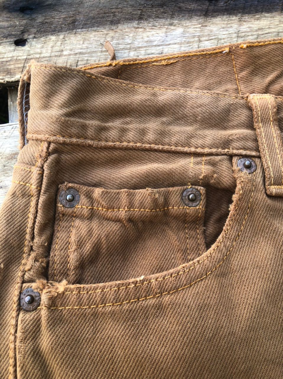 Levi's × Levi's Vintage Clothing × Vintage Vintage 90s Levi's 501 Khaki Jeans Made In Usa Size US 30 / EU 46 - 8 Thumbnail