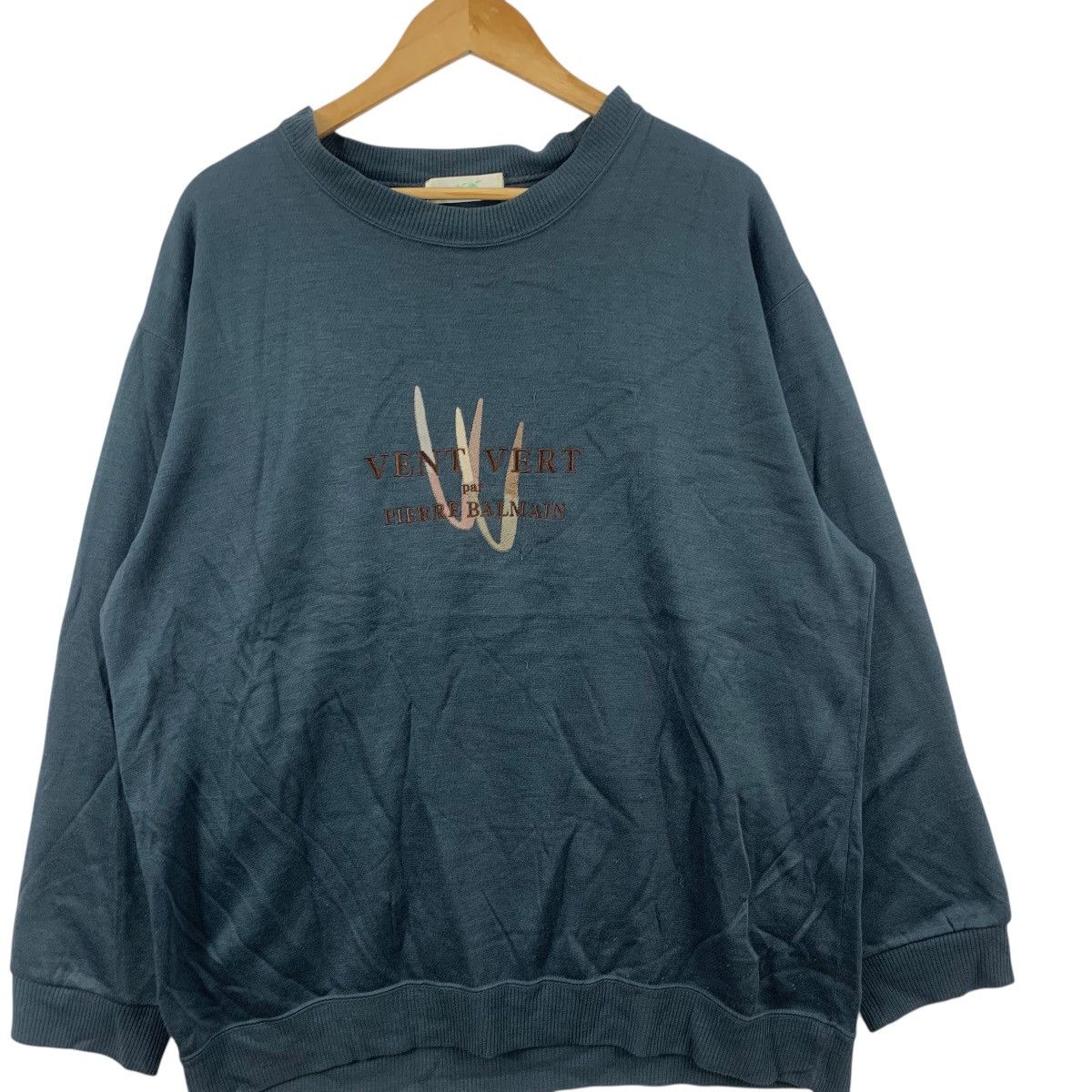 Pierre Balmain Vintage PIERRE BALMAIN PARIS Vent Vert Embroidered Sweatshir Size XXL / US 16-18 / IT 52-54 - 5 Thumbnail