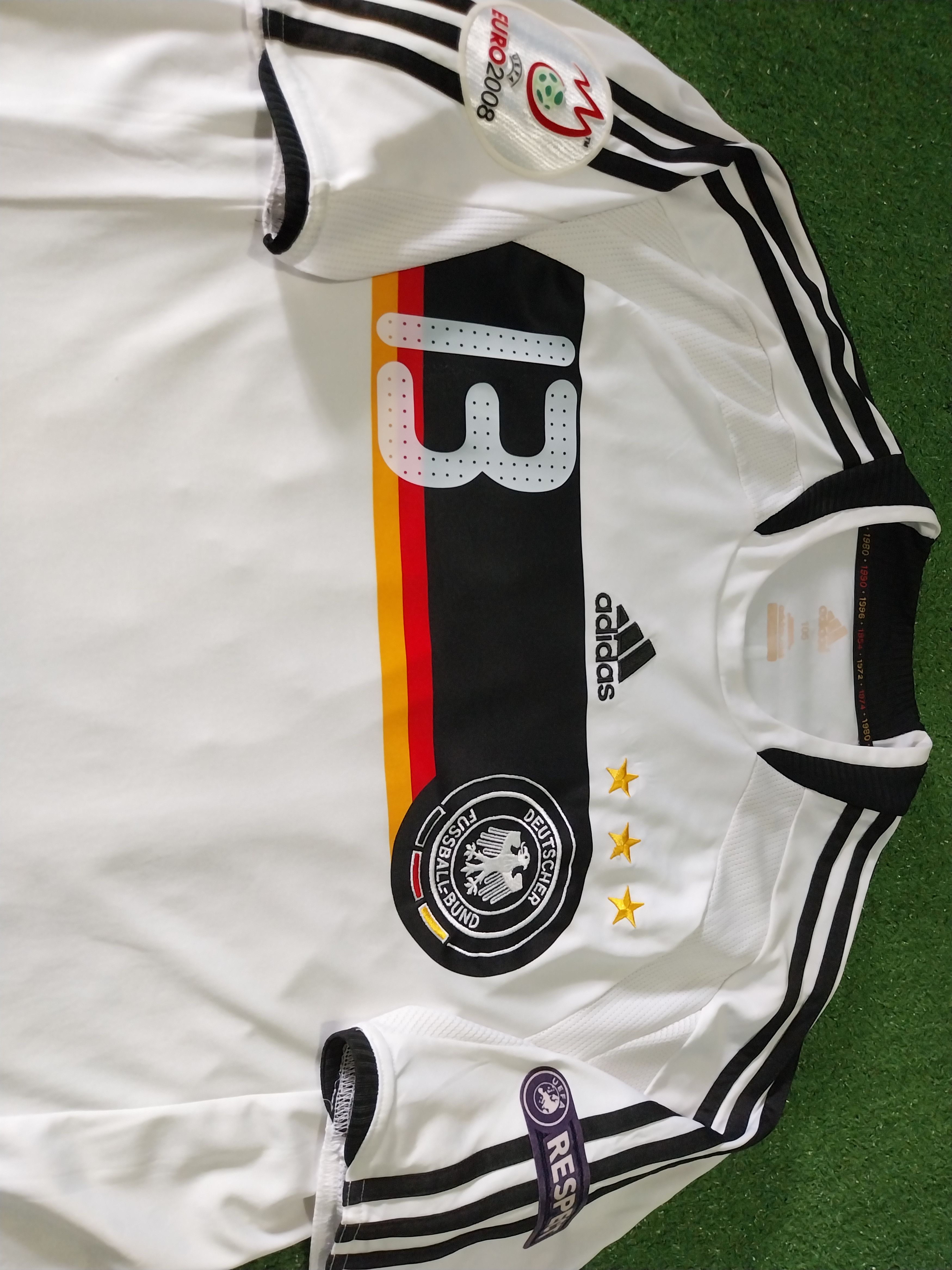 Adidas Germany home 2008/2009 michael ballack jersey football Size US L / EU 52-54 / 3 - 3 Thumbnail