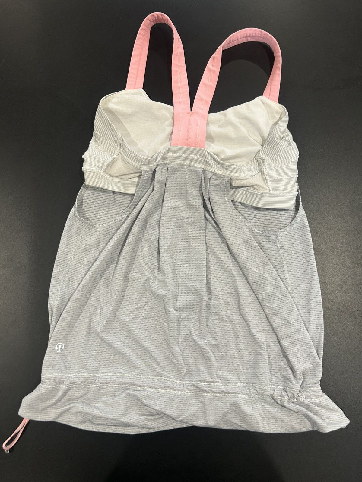 Lululemon lululemon athletica Light Gray Tank Top with Pink Straps Size M / US 6-8 / IT 42-44 - 2 Thumbnail
