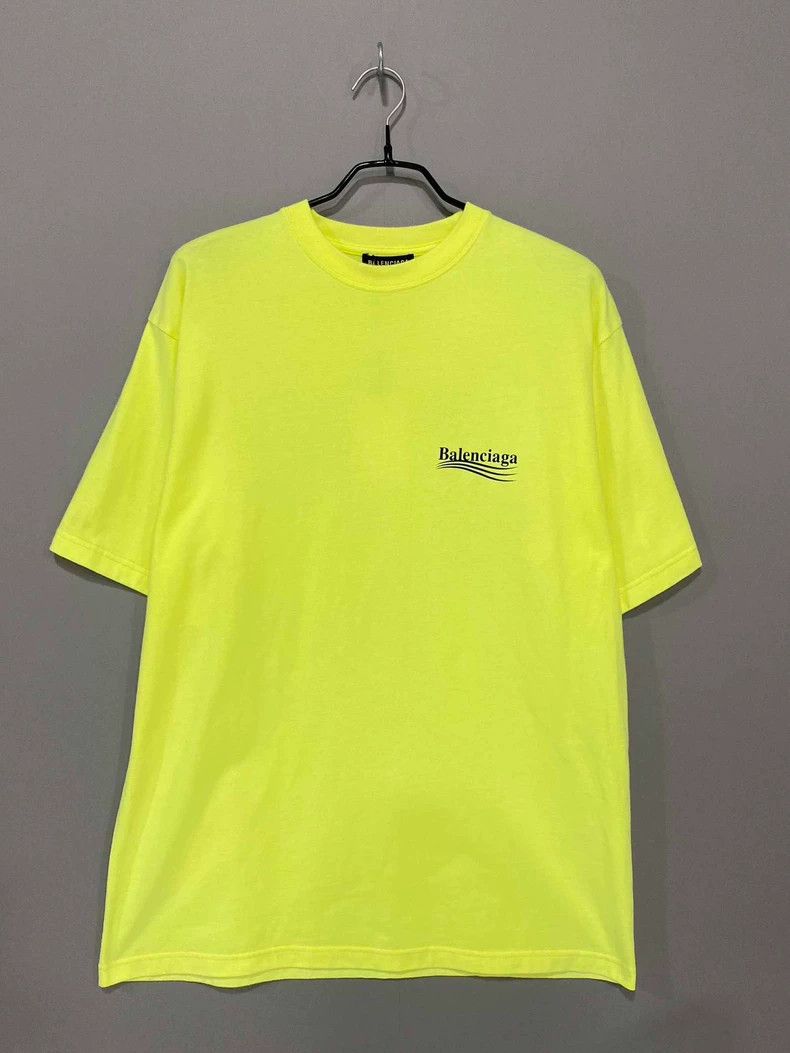 Balenciaga Balenciaga Fluorescent Yellow Coke Logo T-Shirt Size US XS / EU 42 / 0 - 1 Thumbnail