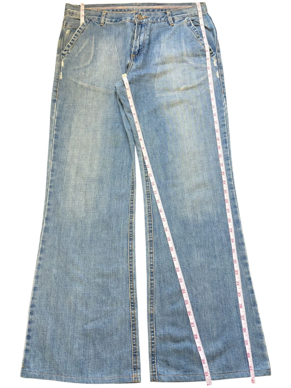 Diesel Vintage Adolfo Dominguez Distressed Flare Jeans Size 35" - 7 Thumbnail