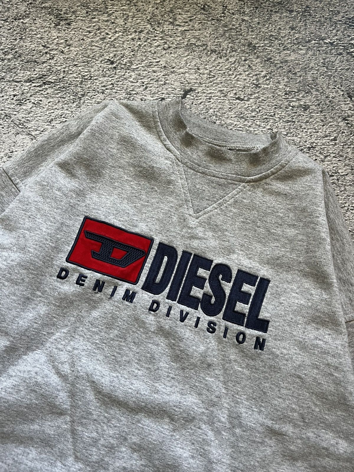 Vintage 90s DIESEL Retro Big Logo Boxy Sweatshirt Y2K Style