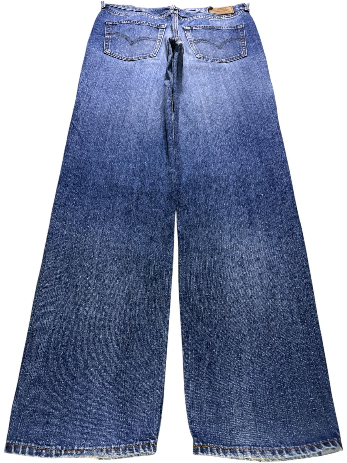 Levi's Vintage 90s Levis 503 Blue Wash Distressed Loose Jeans Size US 34 / EU 50 - 2 Thumbnail