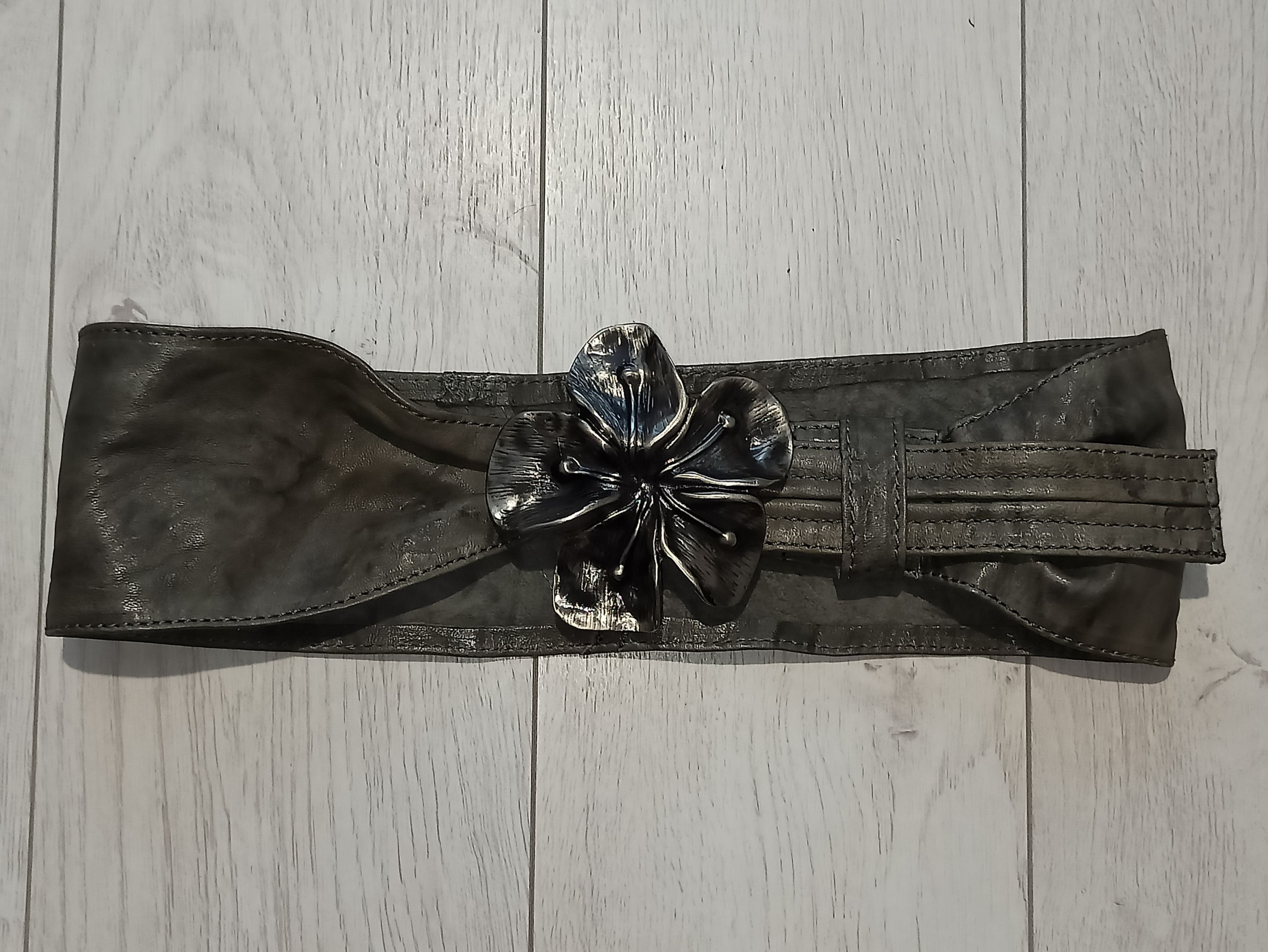 Designer × Vintage RAISON D'ETRE vintage leather belt Size ONE SIZE - 2 Thumbnail