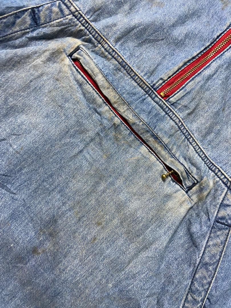 Japanese Brand Blue B Japanese Brand Half Zipper Denim Jacket (186) Size US L / EU 52-54 / 3 - 7 Thumbnail