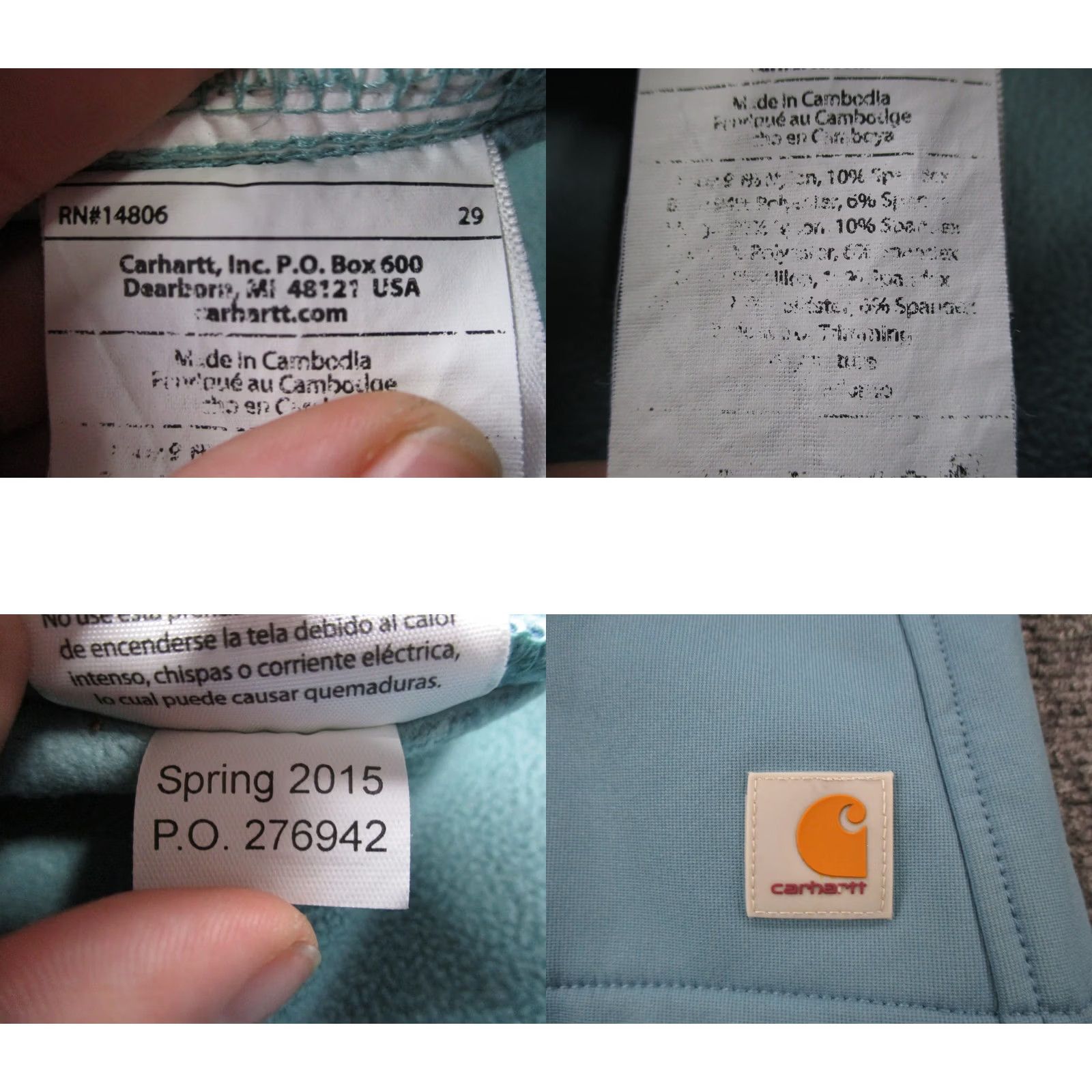 Carhartt Carhartt Jacket Women L Blue Nylon Softshell Outdoor Windbreaker Full Zip Pockets 90s Style Womens Size L / US 10 / IT 46 - 8 Thumbnail