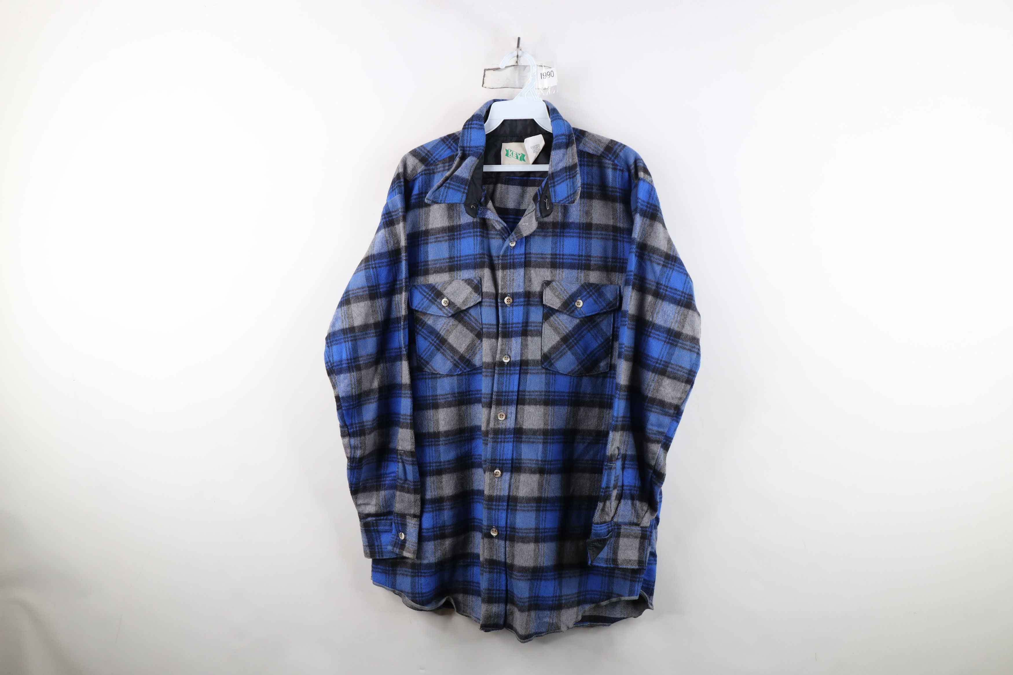 Vintage Deadstock Vintage 90s Streetwear Button Shirt Plaid USA Size US XL / EU 56 / 4 - 1 Thumbnail