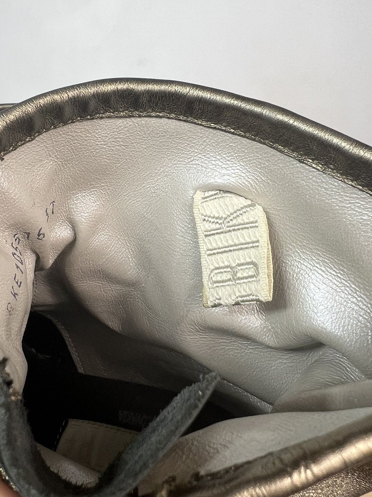 Dirk Bikkembergs Dirk Bikkembergs Crumpled Gold Engineered Boots Size US 5 / EU 37 - 15 Thumbnail