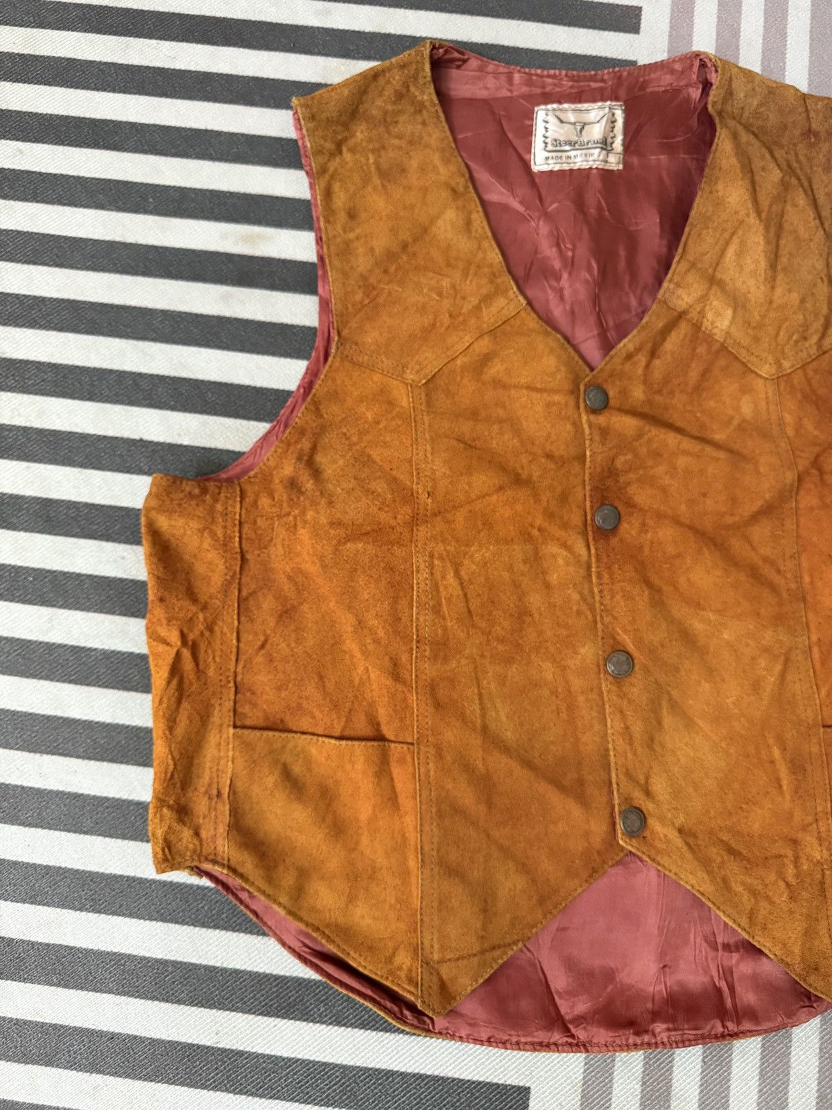 Genuine Leather 🔥🔥🔥ARCHIVE VTG STEER SUEDE LEATHER VEST Size US M / EU 48-50 / 2 - 3 Thumbnail