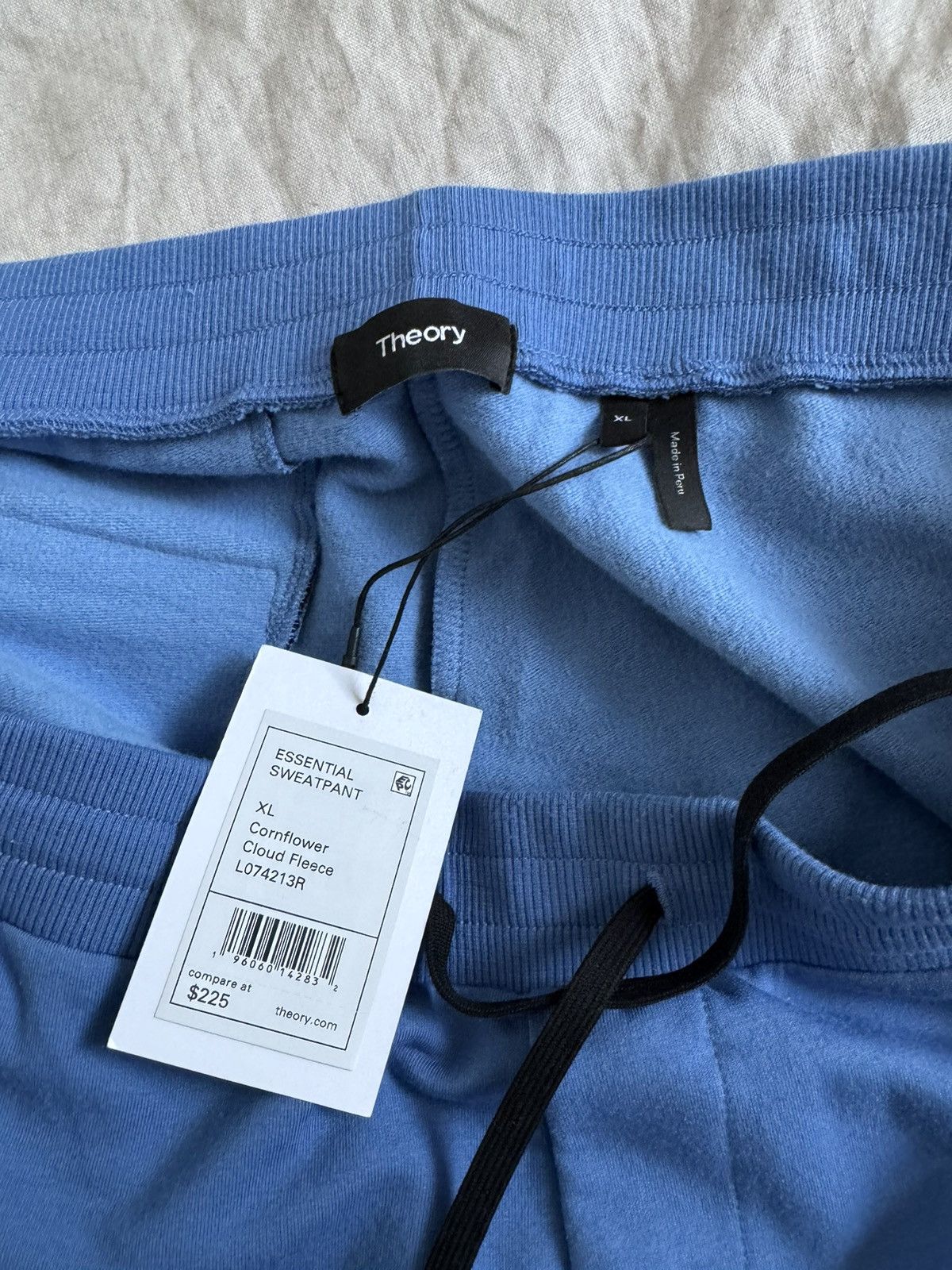 Theory Theory XL Essential Sweatpants Cornflower Cloud Fleece Size US 36 / EU 52 - 7 Thumbnail