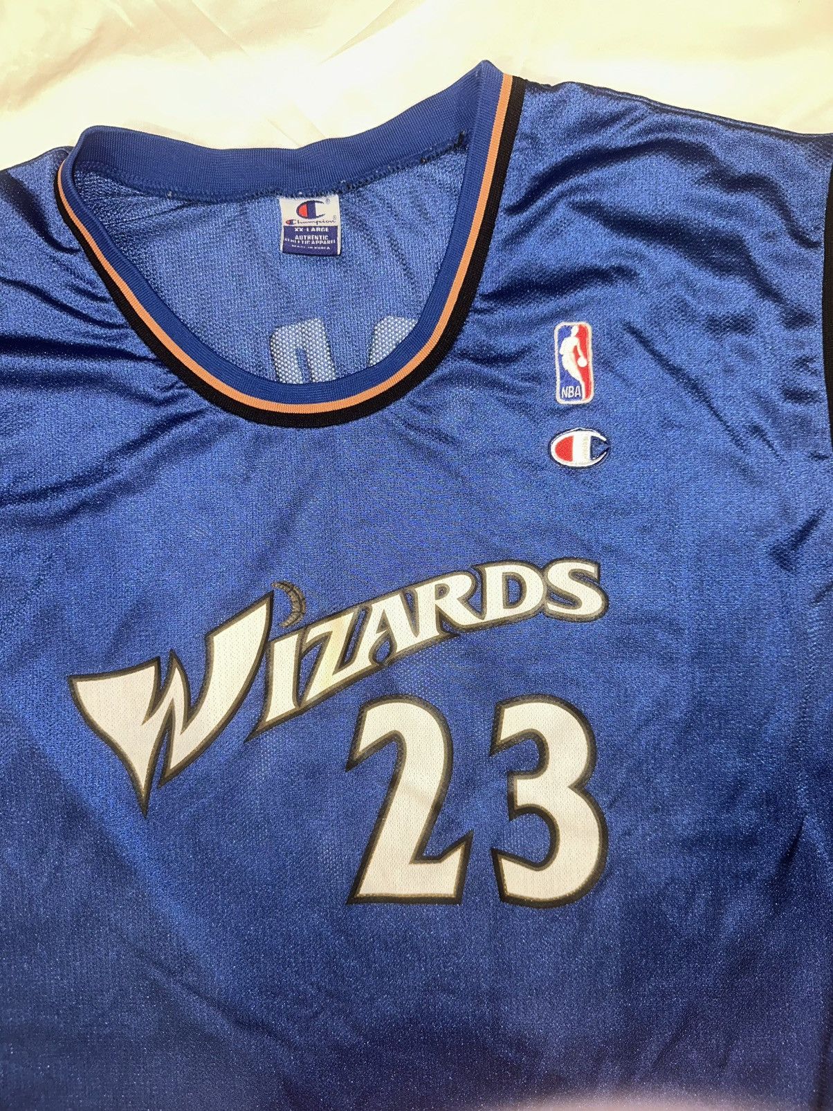 Champion × NBA MICHAEL JORDAN WIZARDS #23 NBA CHAMPION Blue Jersey Sz.XXL Size US XXL / EU 58 / 5 - 2 Thumbnail