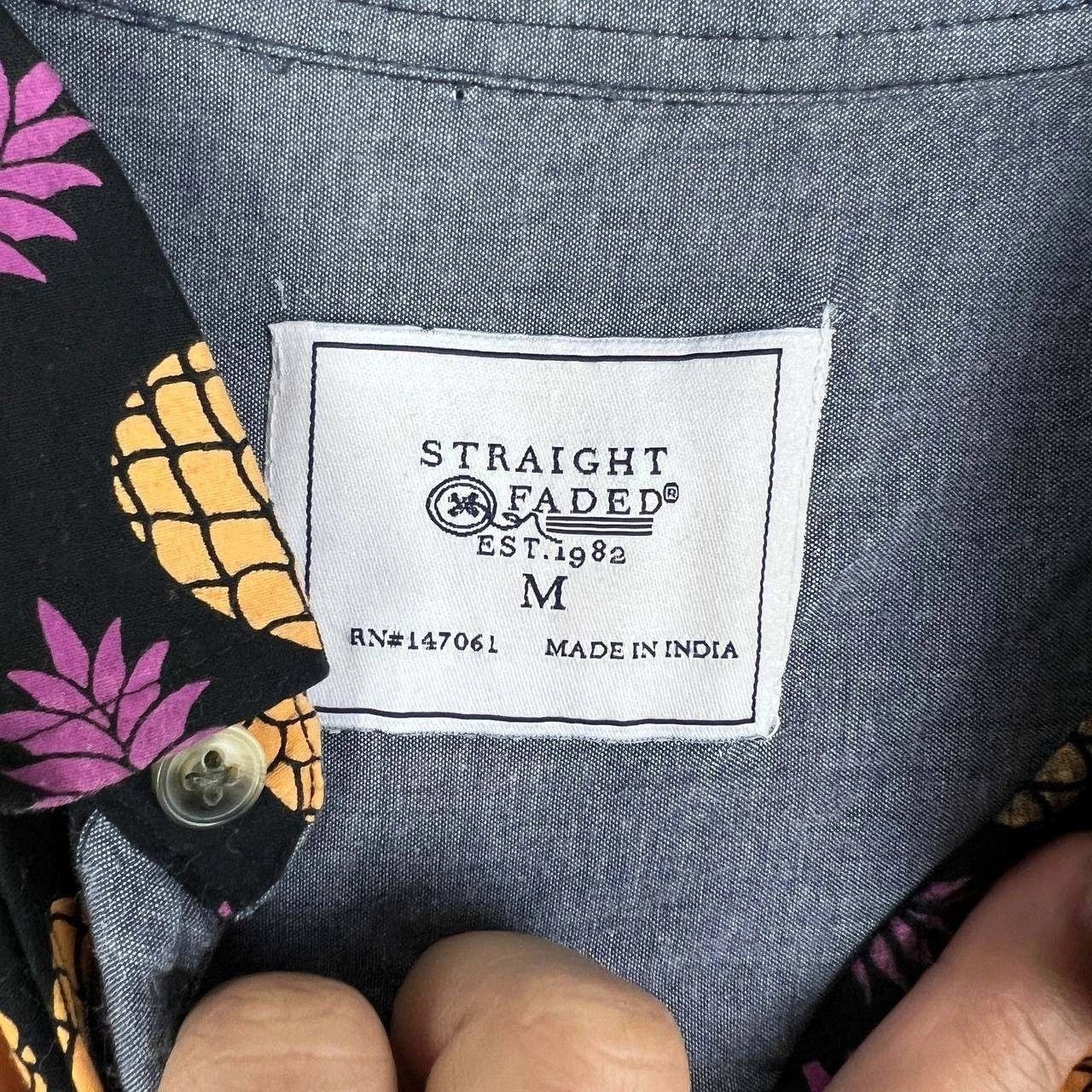 StraightFaded Straight Faded Button Up Shirt Men Pineapple Print Black M Size US M / EU 48-50 / 2 - 4 Thumbnail